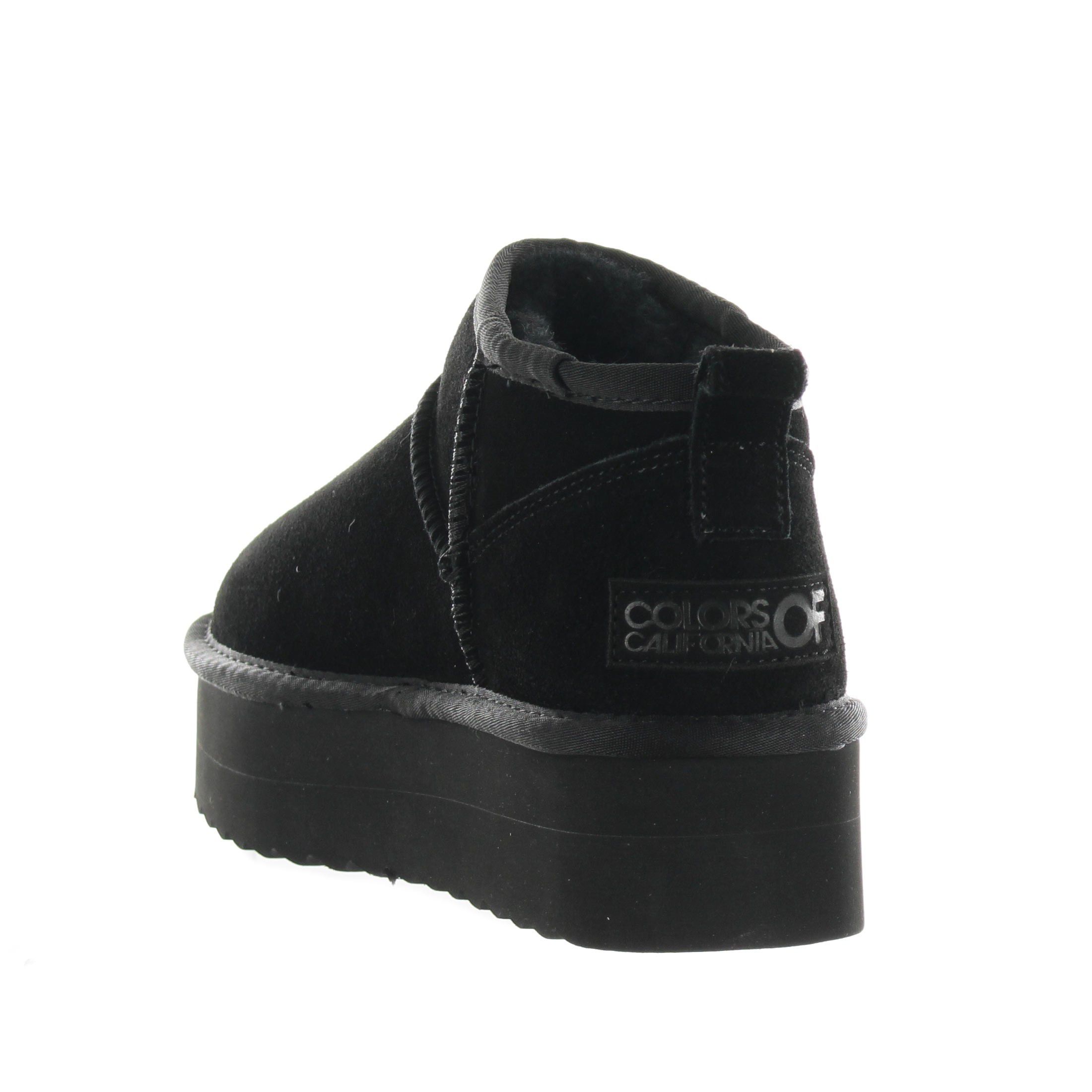 Colors of california stivaletto platform winter boot in camoscio da donna