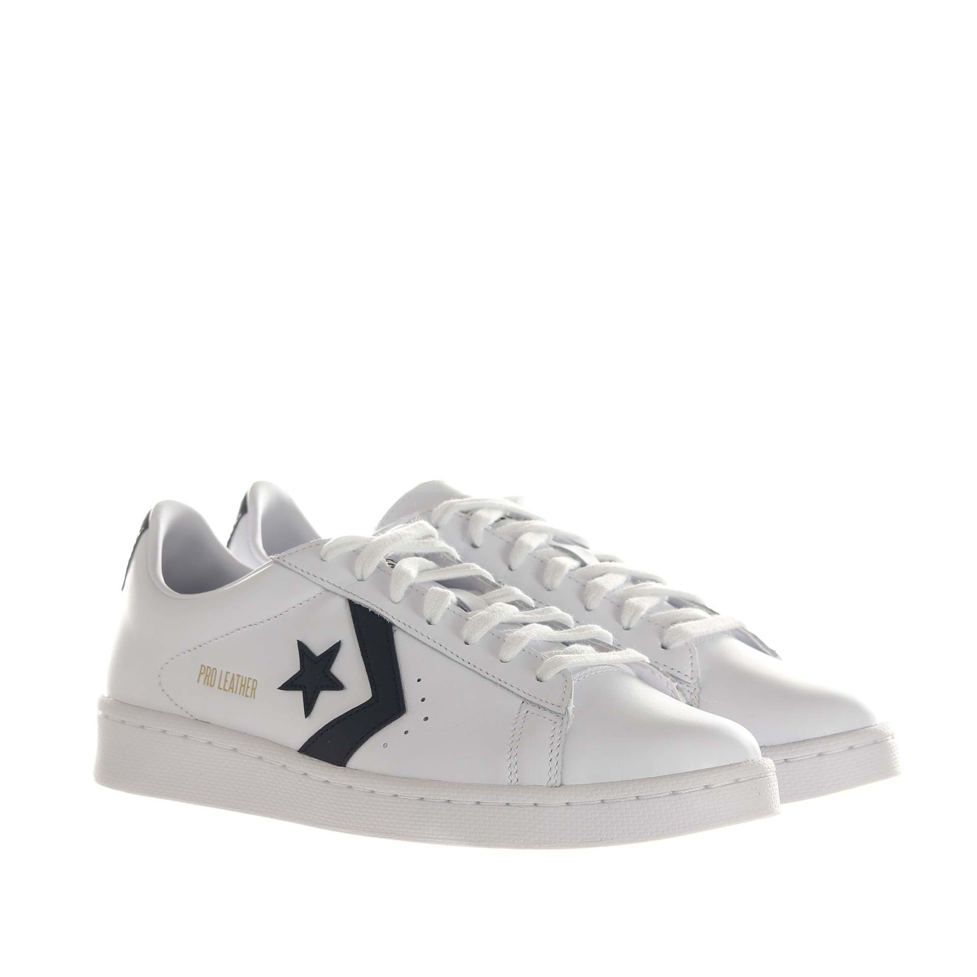 converse pro leather low white