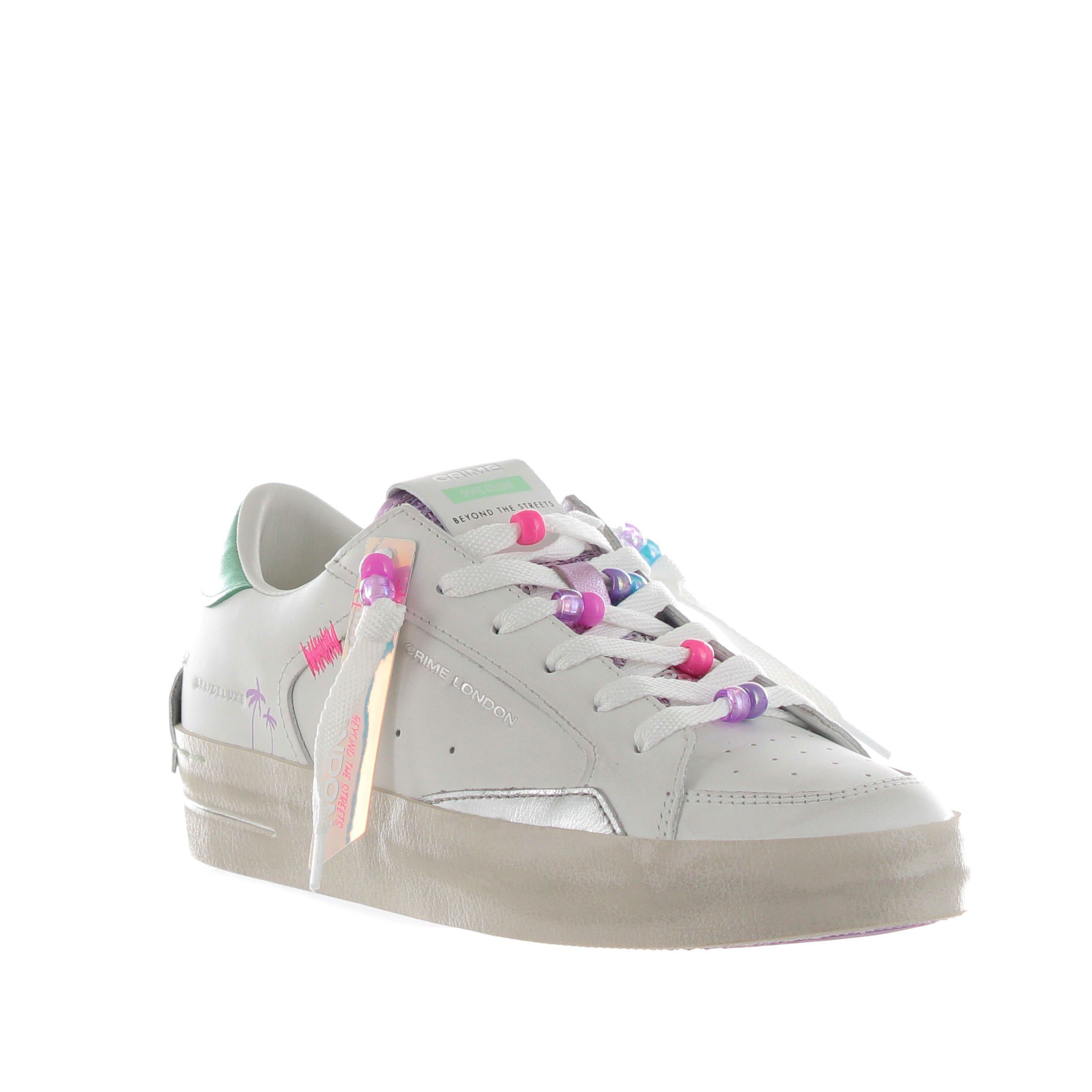 Crime london scarpa bianco pelle   da donna
