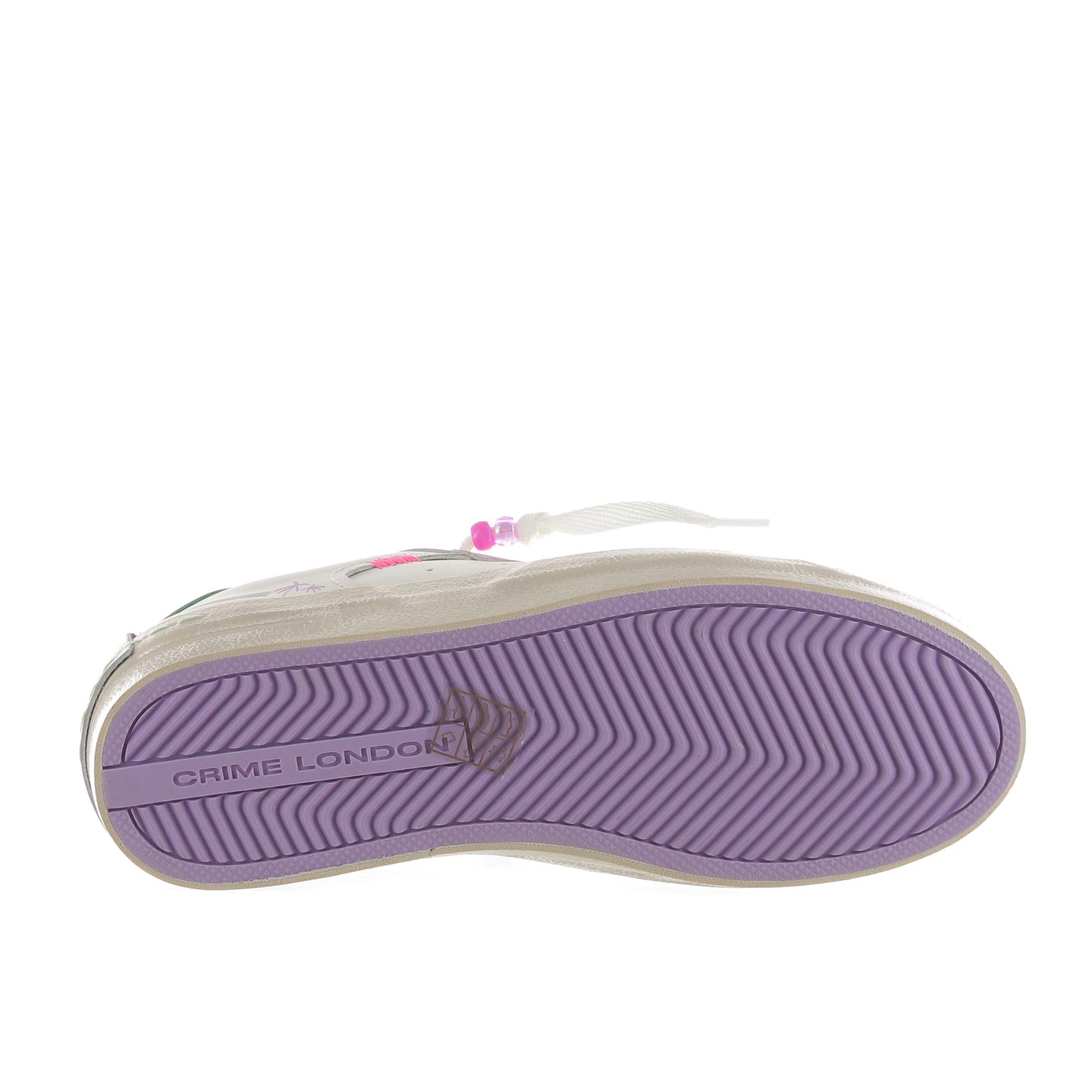 Crime london scarpa bianco pelle   da donna