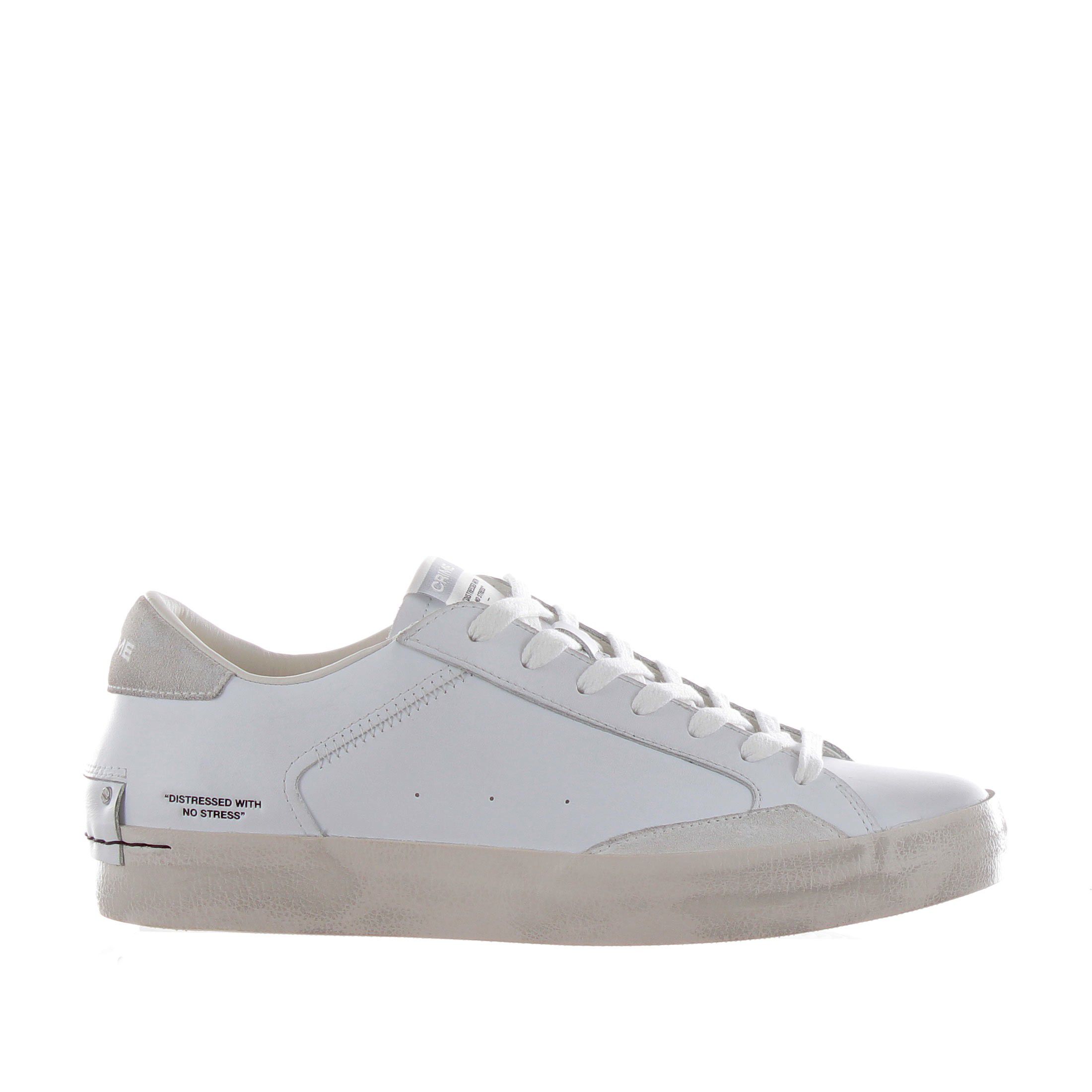 Crime london sneaker distressed in pelle da uomo