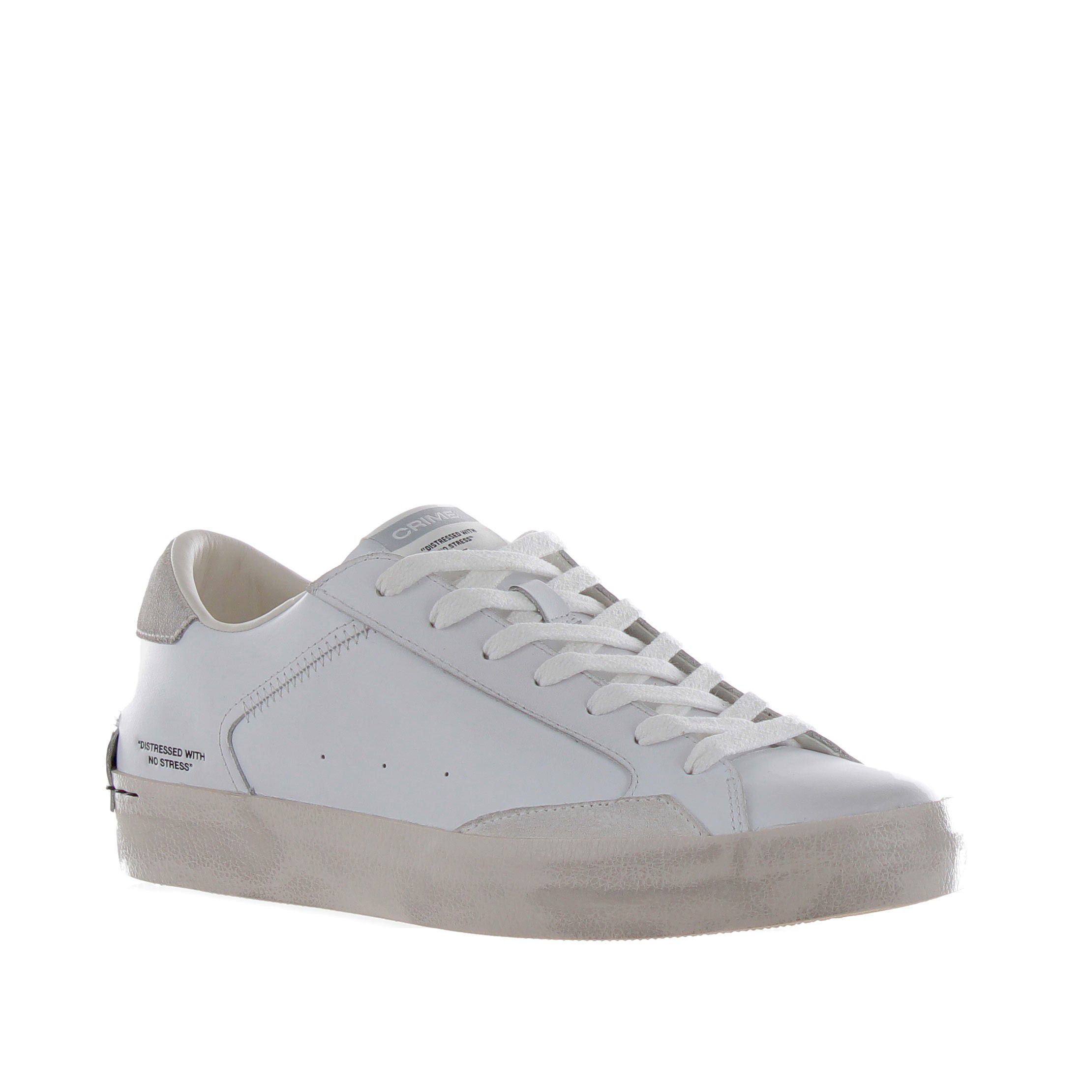 Crime london sneaker distressed in pelle da uomo