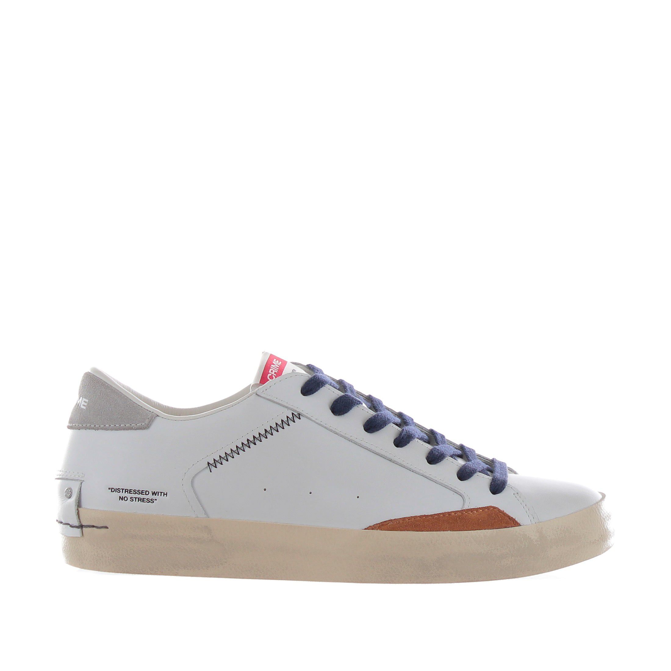 Crime london sneaker distressed in pelle da uomo