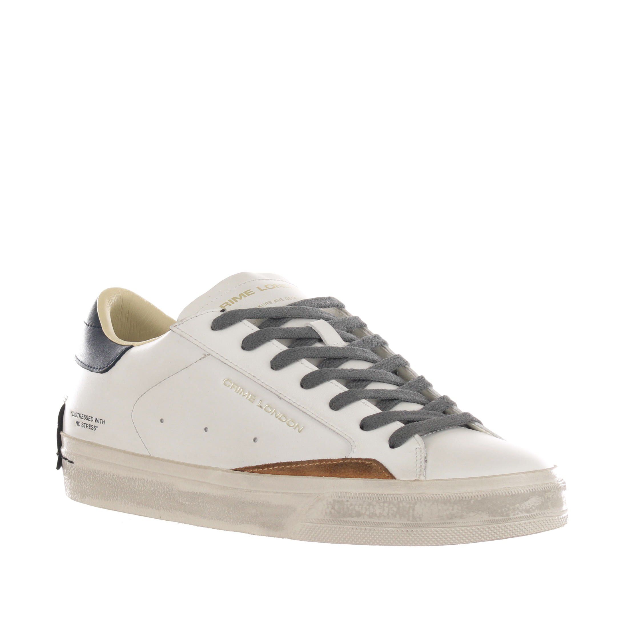 Crime london sneaker distressed in pelle da uomo