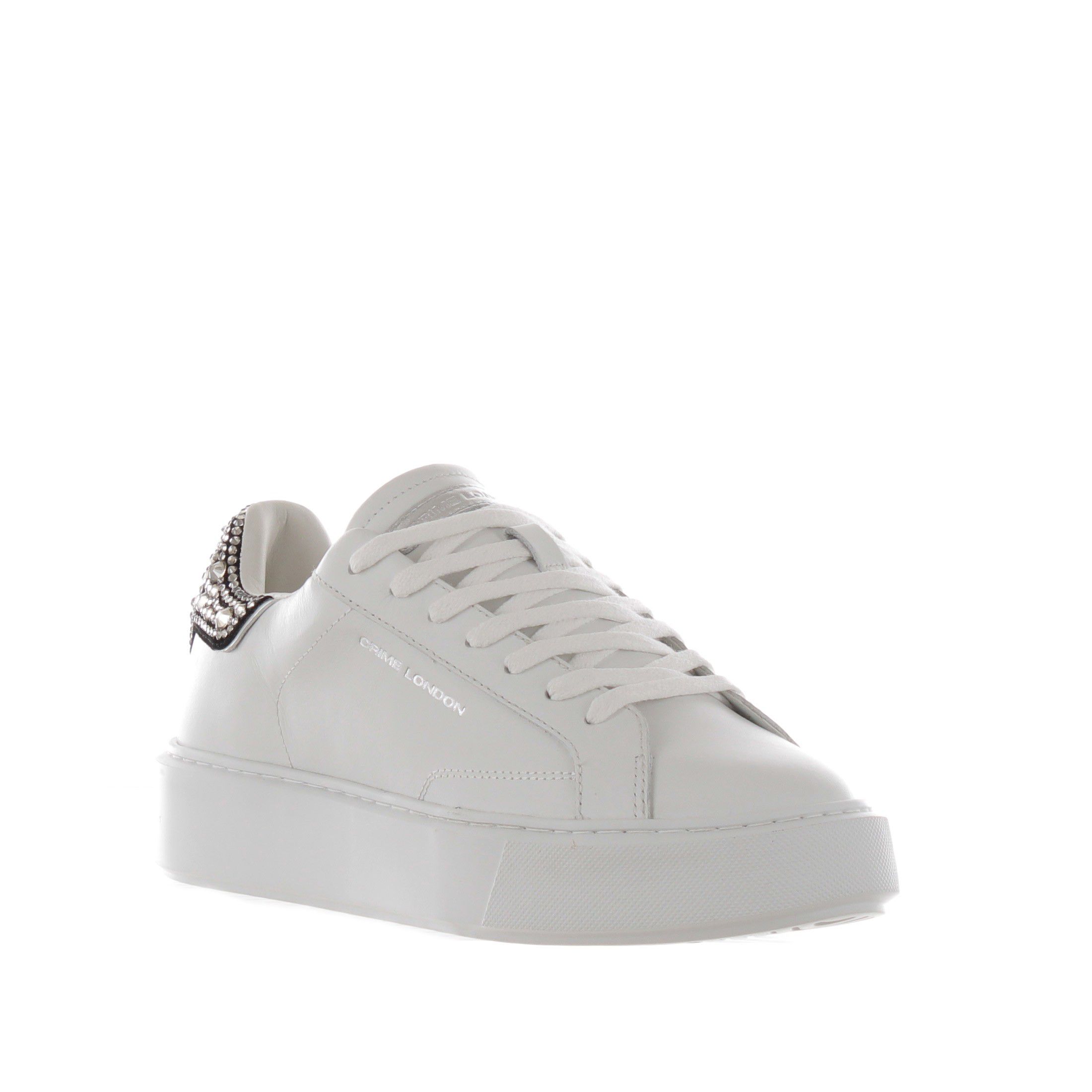 Crime london sneaker new extralight in pelle con strass da donna