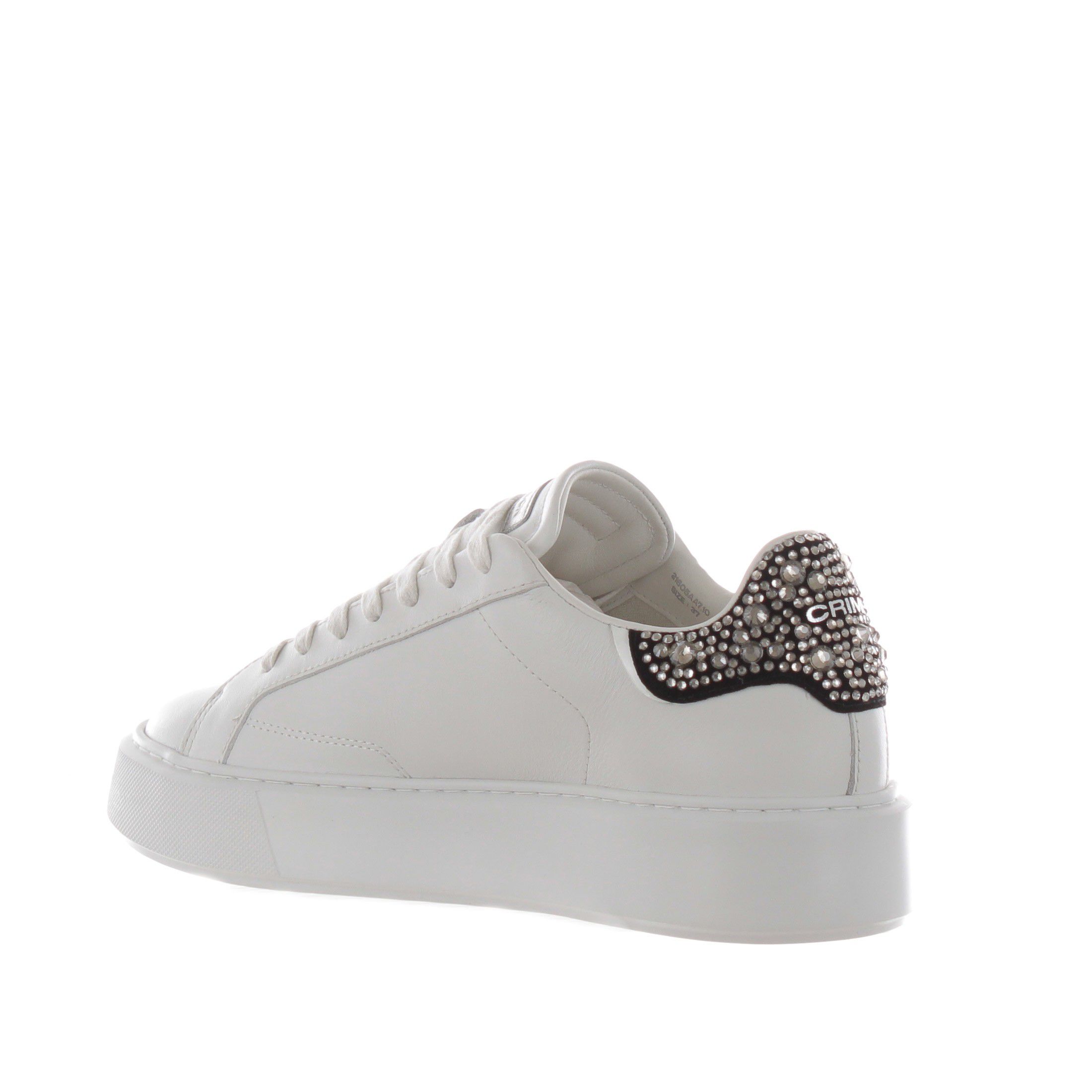 Crime london sneaker new extralight in pelle con strass da donna