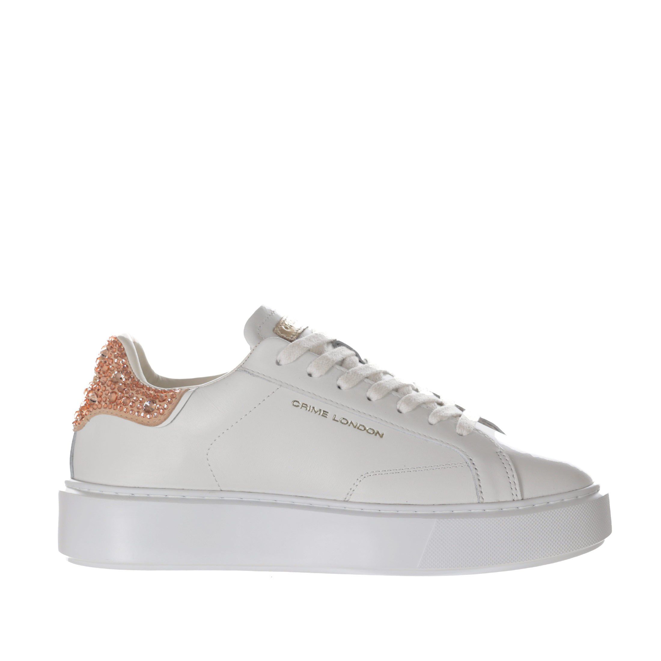 Crime london sneaker new extralight in pelle con strass da donna