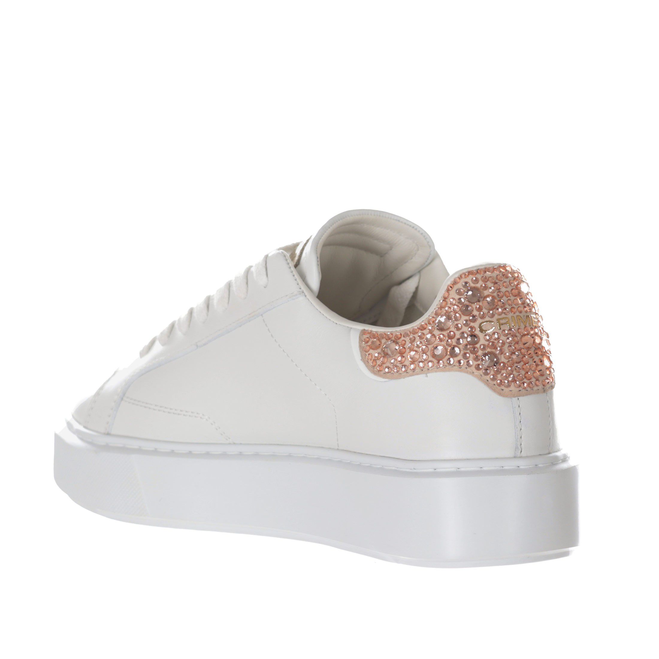 Crime london sneaker new extralight in pelle con strass da donna