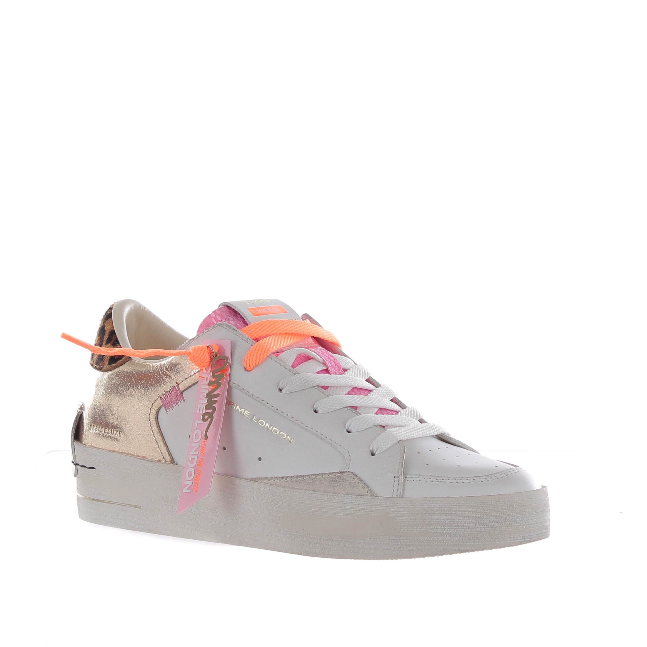 Crime london sneaker sk8 deluxe heel in pelle  da donna