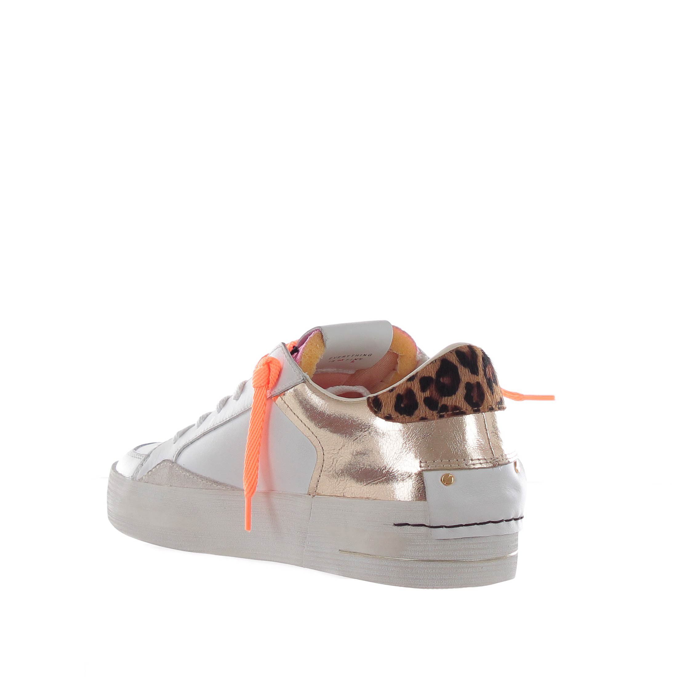 Crime london sneaker sk8 deluxe heel in pelle  da donna
