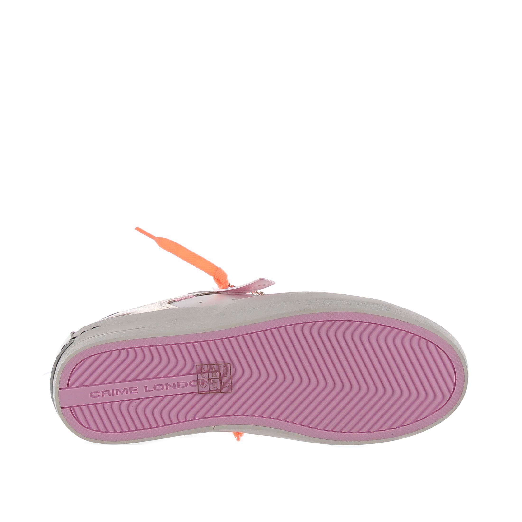 Crime london sneaker sk8 deluxe heel in pelle  da donna