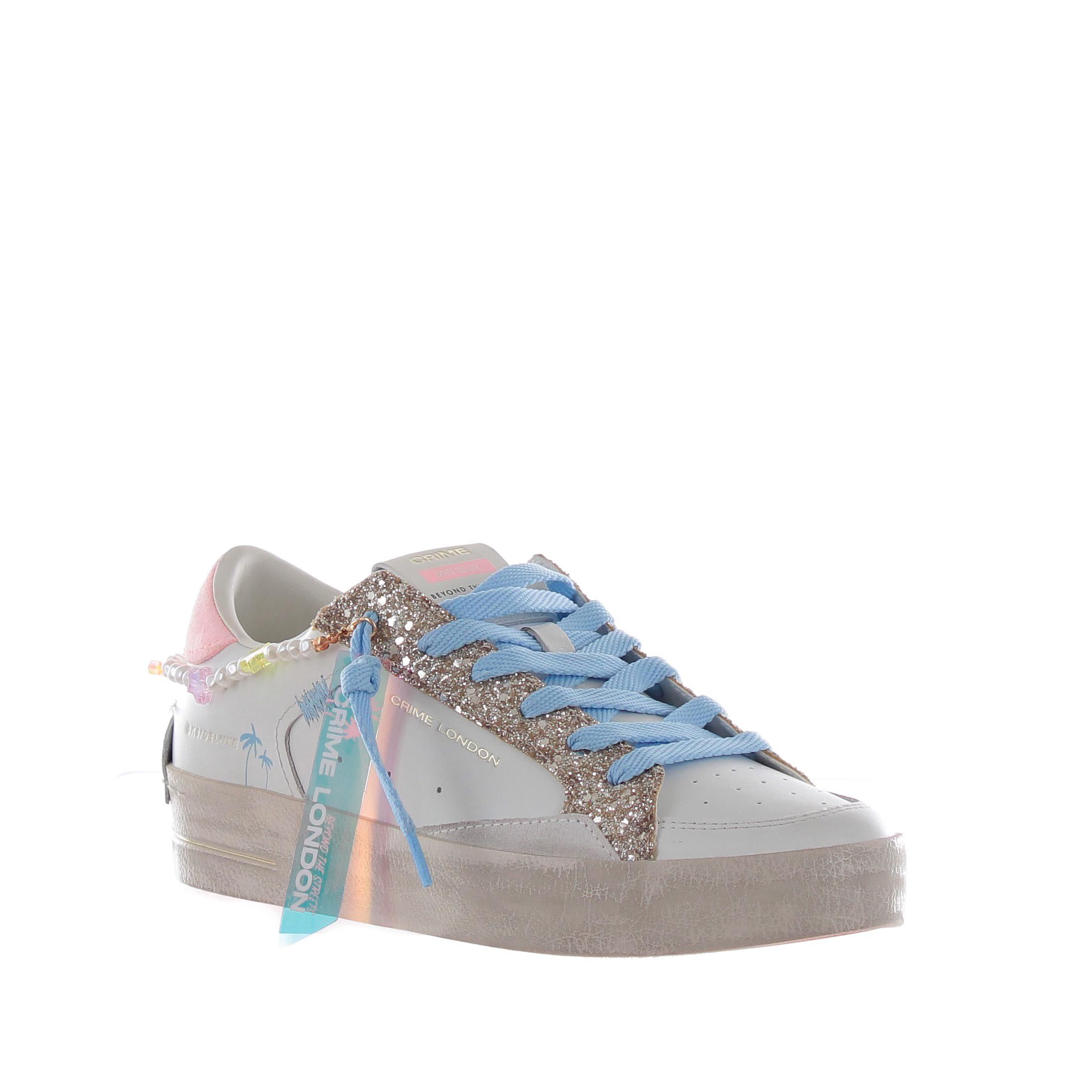 Crime london sneaker sk8 deluxe in pelle  da donna