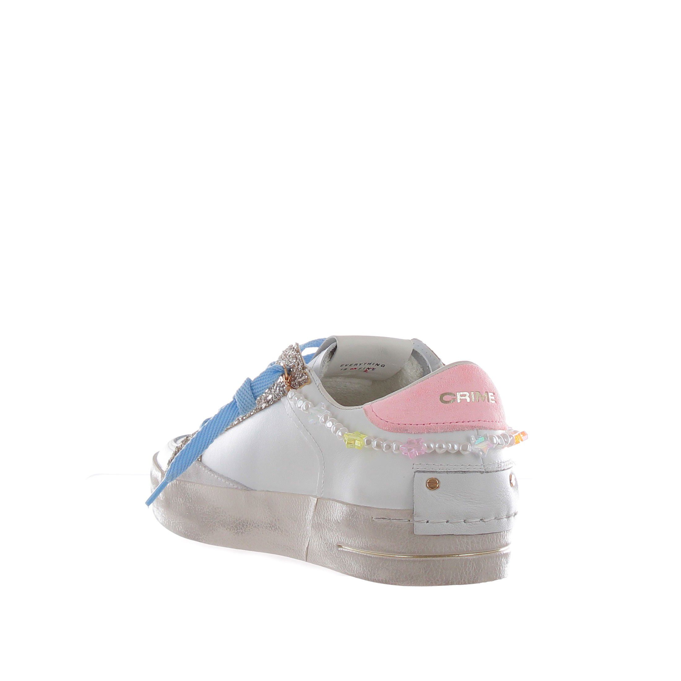Crime london sneaker sk8 deluxe in pelle  da donna