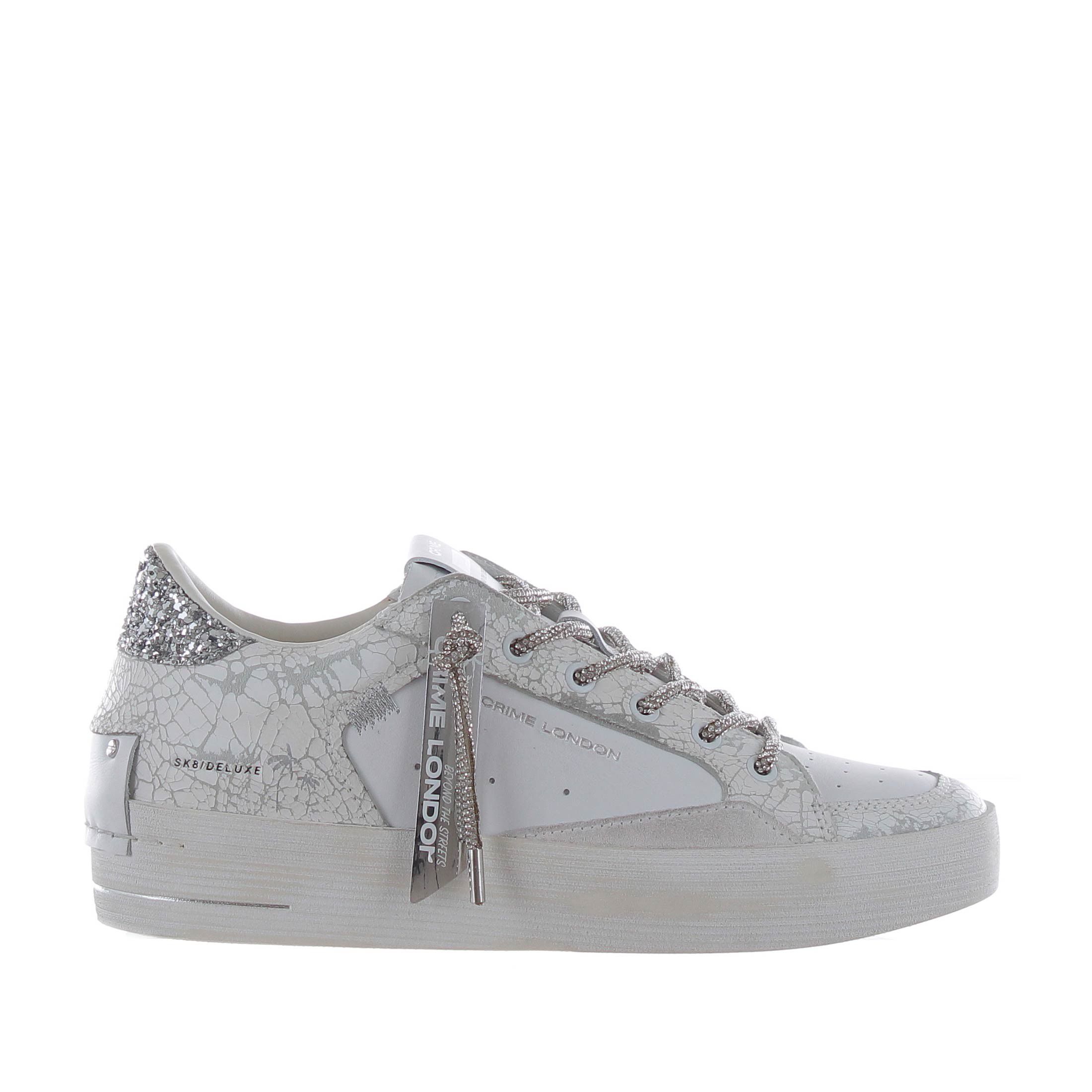 Crime london sneaker sk8 deluxe in pelle  da donna