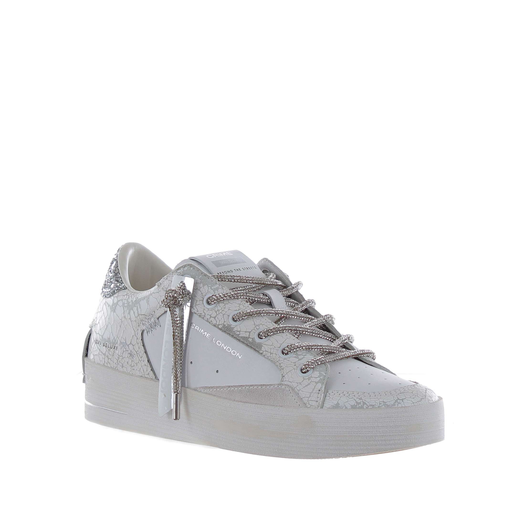 Crime london sneaker sk8 deluxe in pelle  da donna