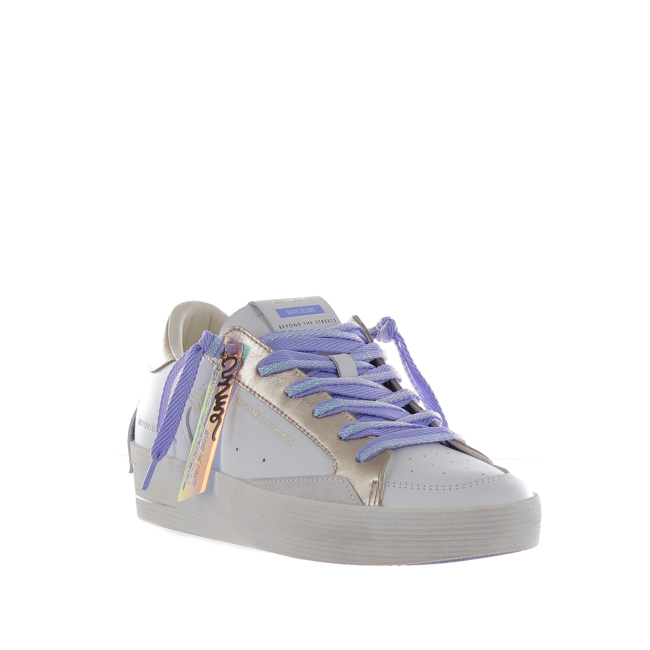 Crime london sneaker sk8 deluxe in pelle  da donna