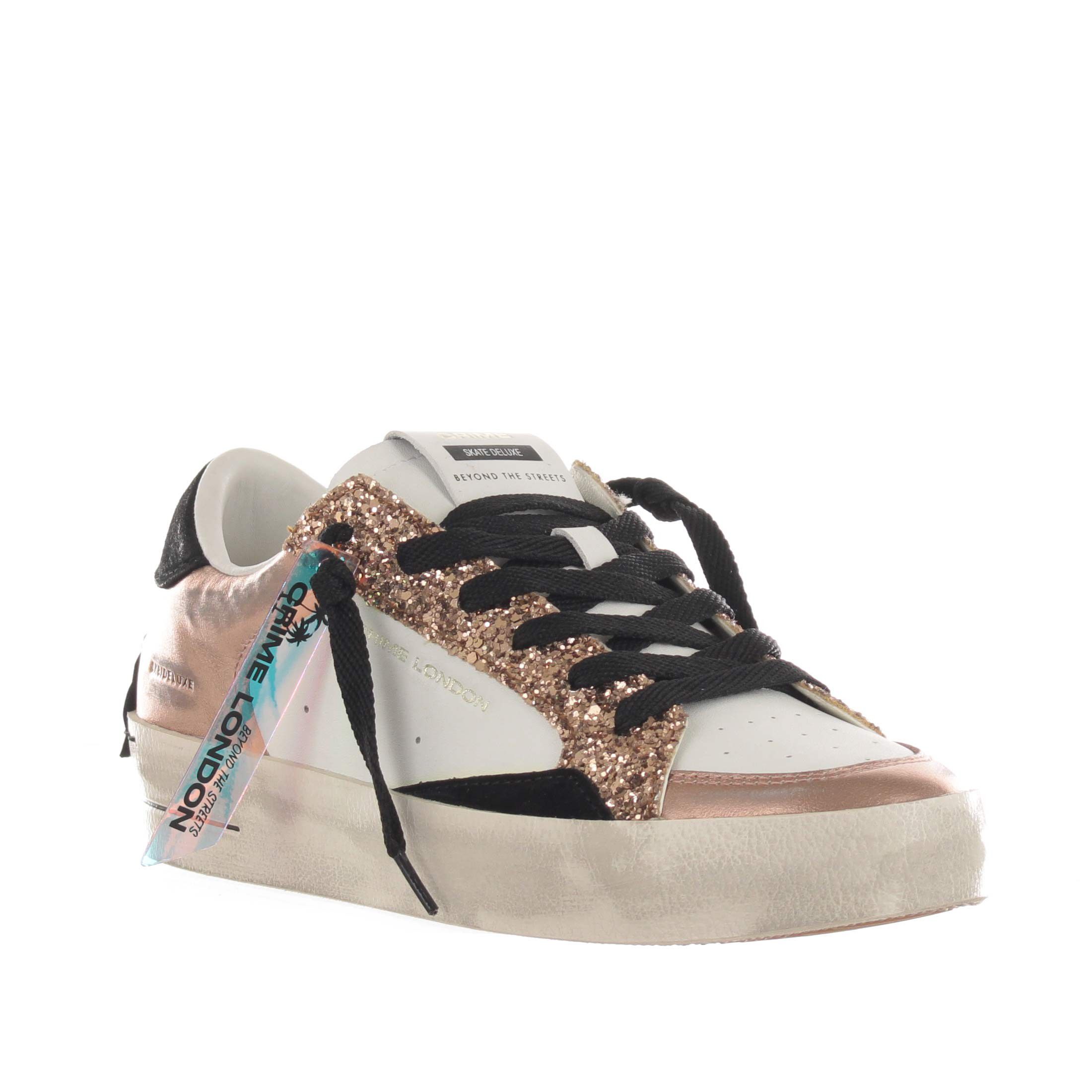 Crime london sneaker sk8 deluxe in pelle da donna