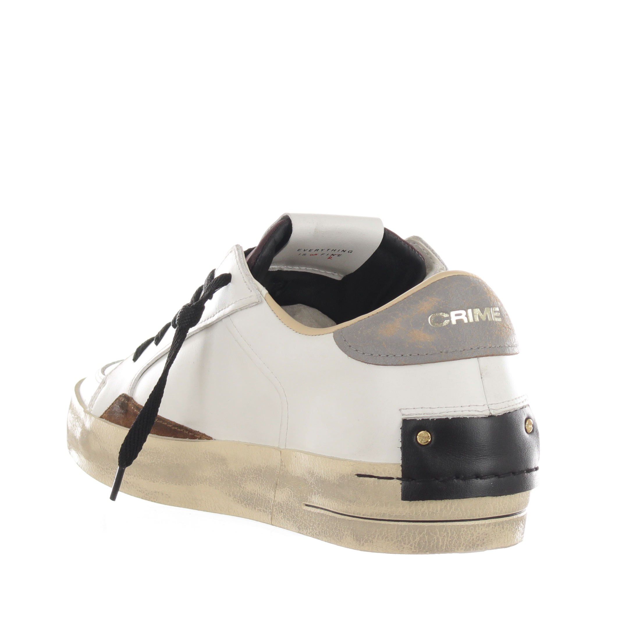 Crime london sneaker sk8 deluxe in pelle da uomo