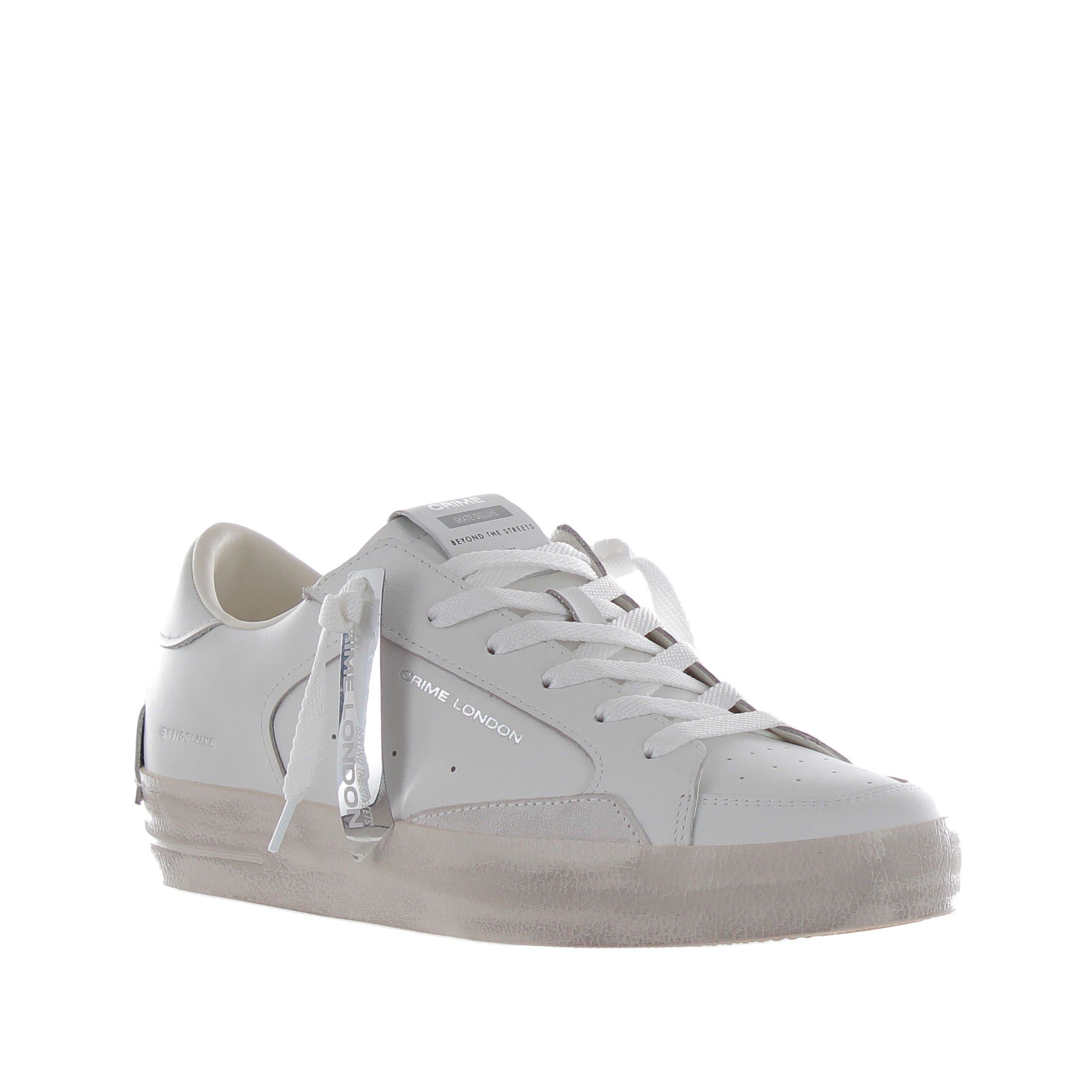 Crime london sneaker sk8 deluxe in pelle da uomo