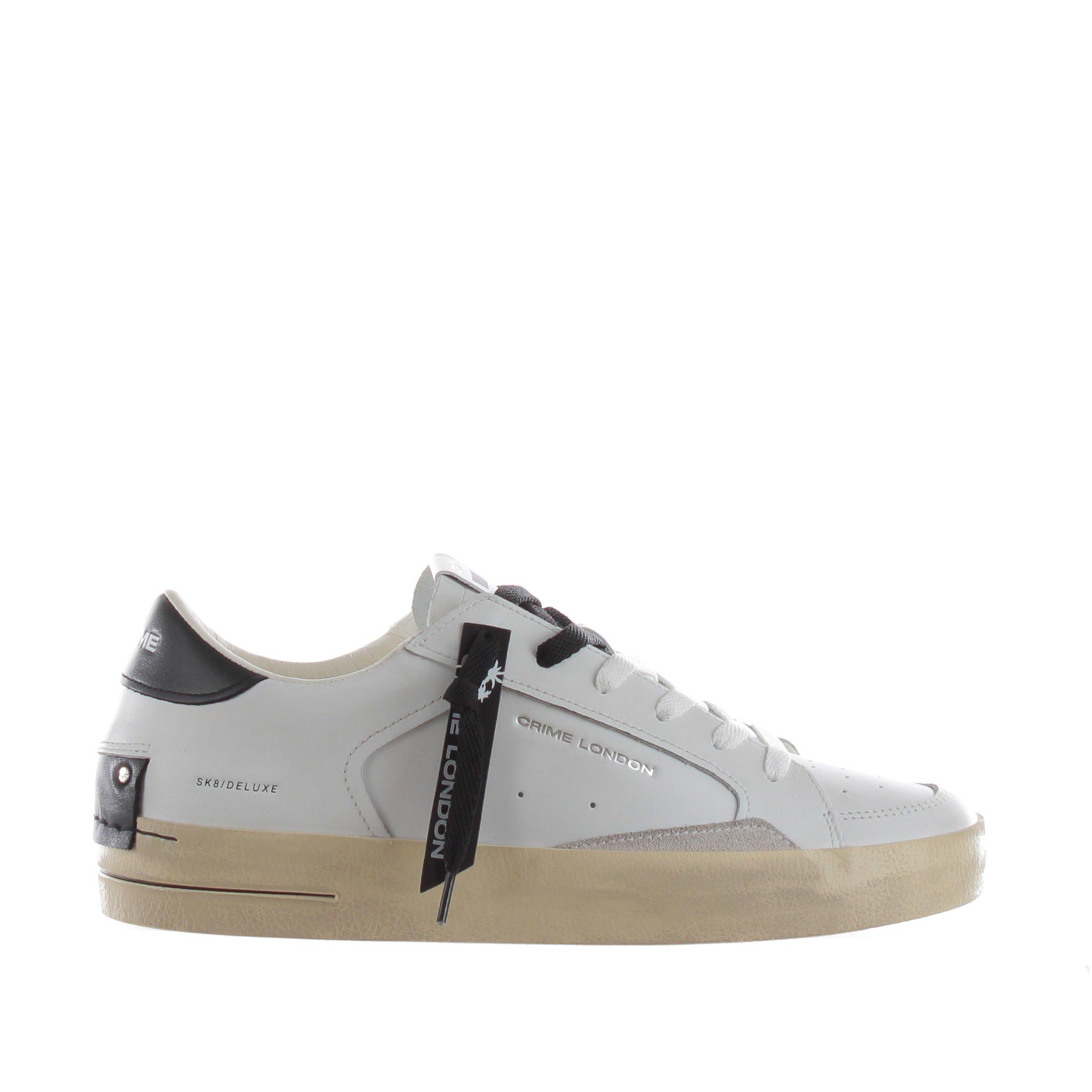 Crime london sneaker sk8 deluxe in pelle da uomo