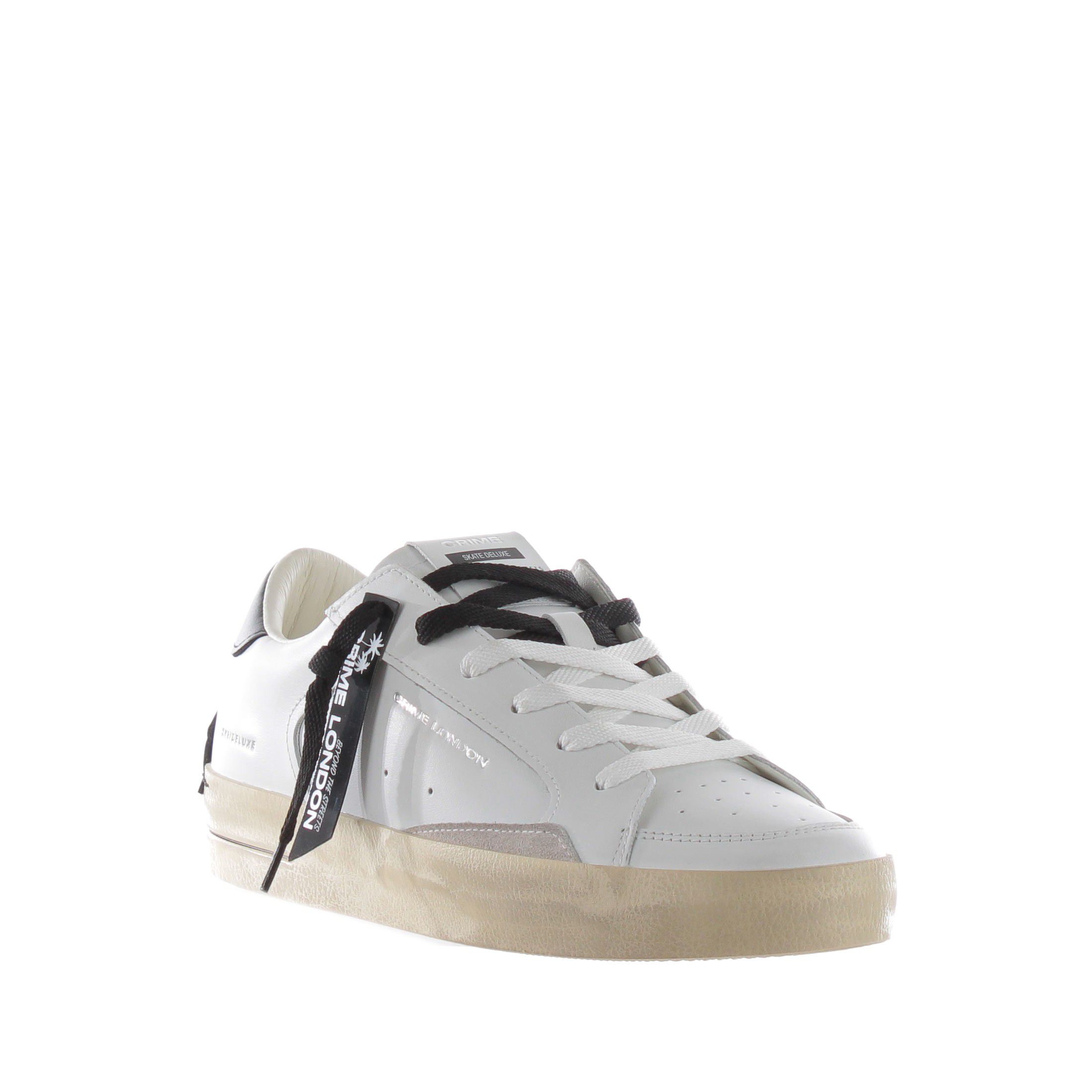Crime london sneaker sk8 deluxe in pelle da uomo
