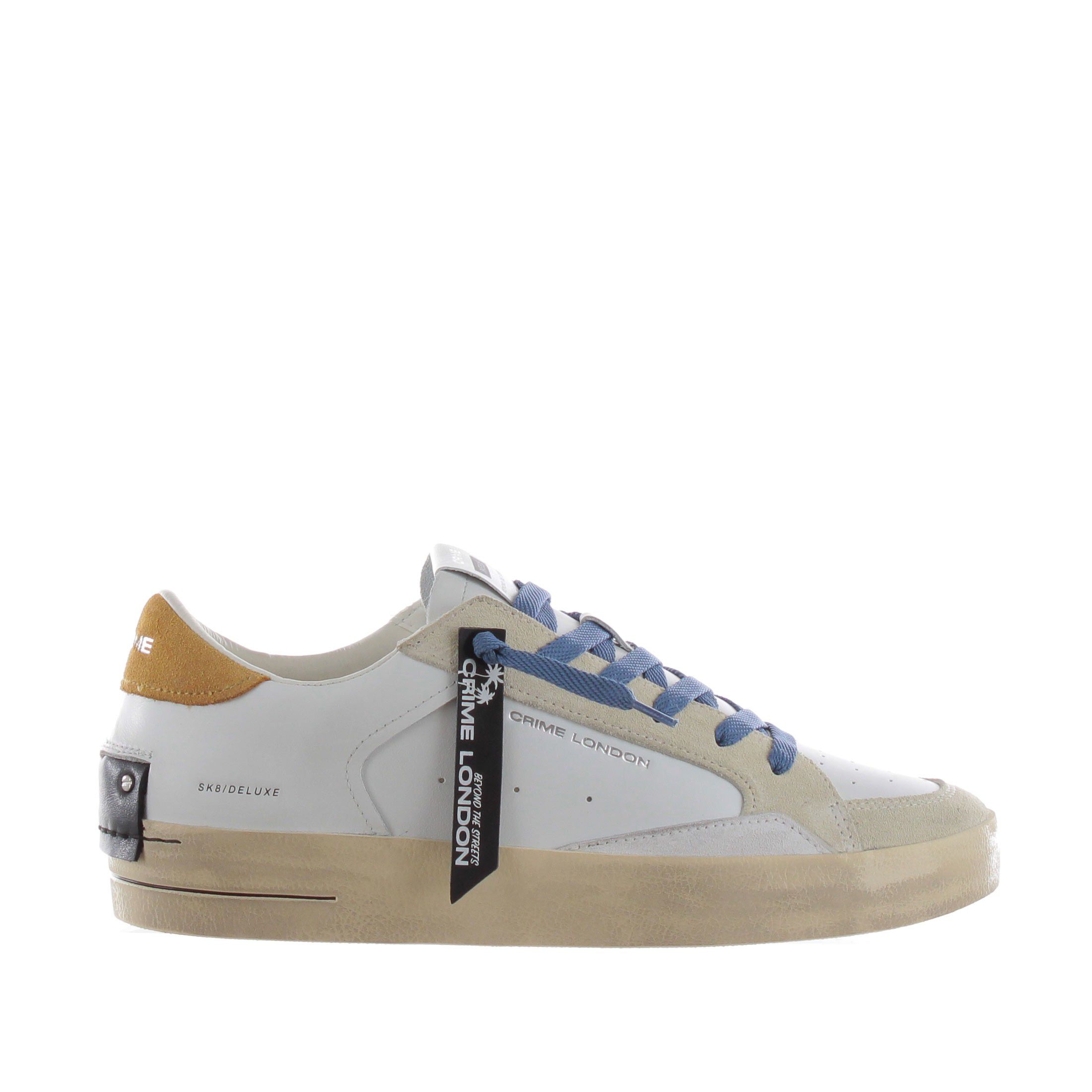 Crime london sneaker sk8 deluxe in pelle da uomo