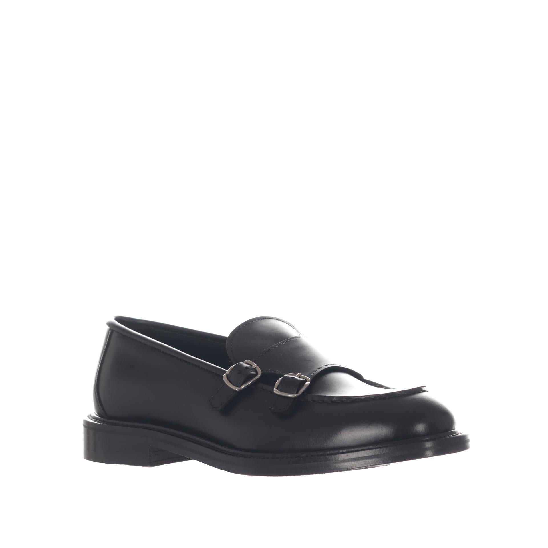 Crisci double monk strap in pelle da uomo