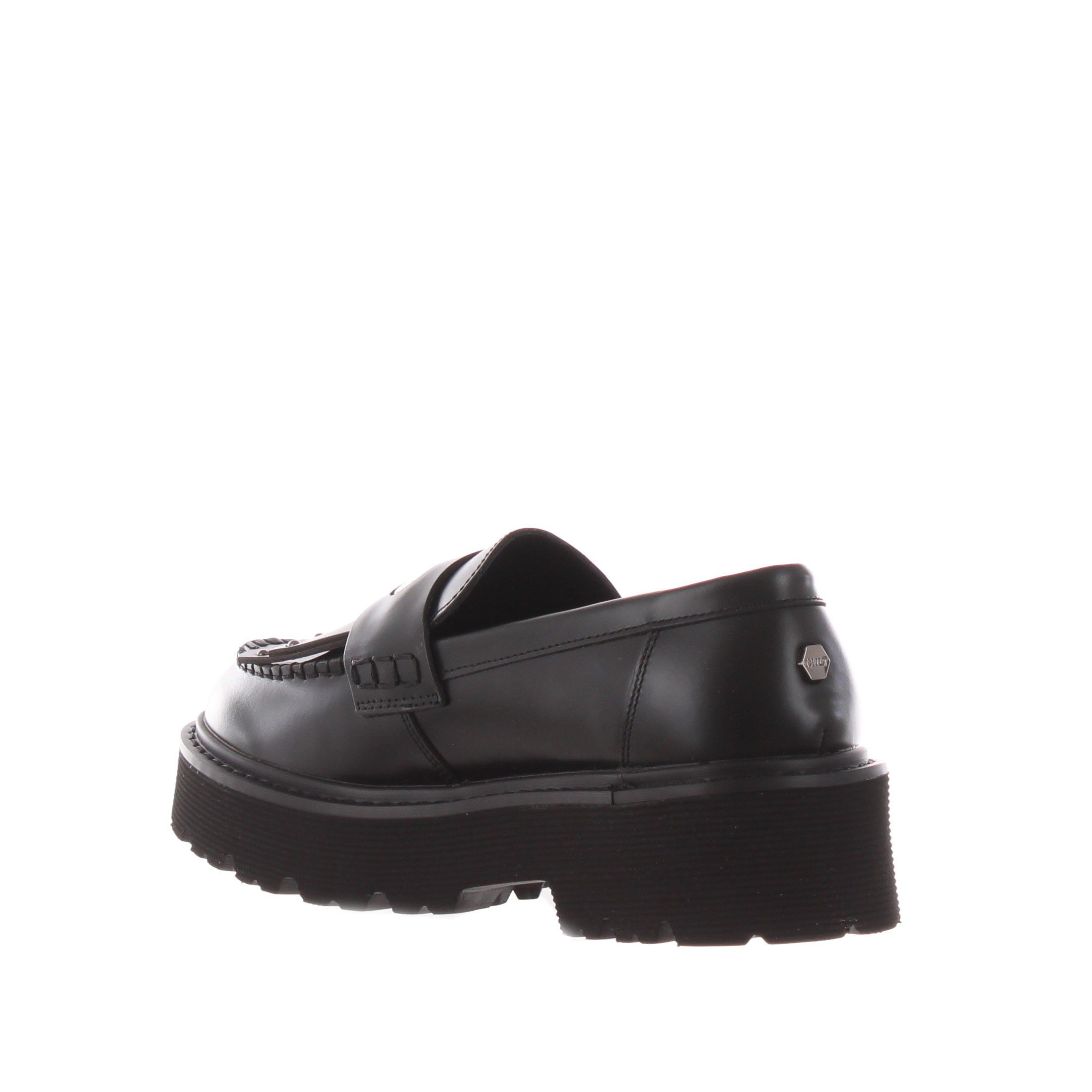Cult mocassino slash 4352 in pelle con frangia da donna
