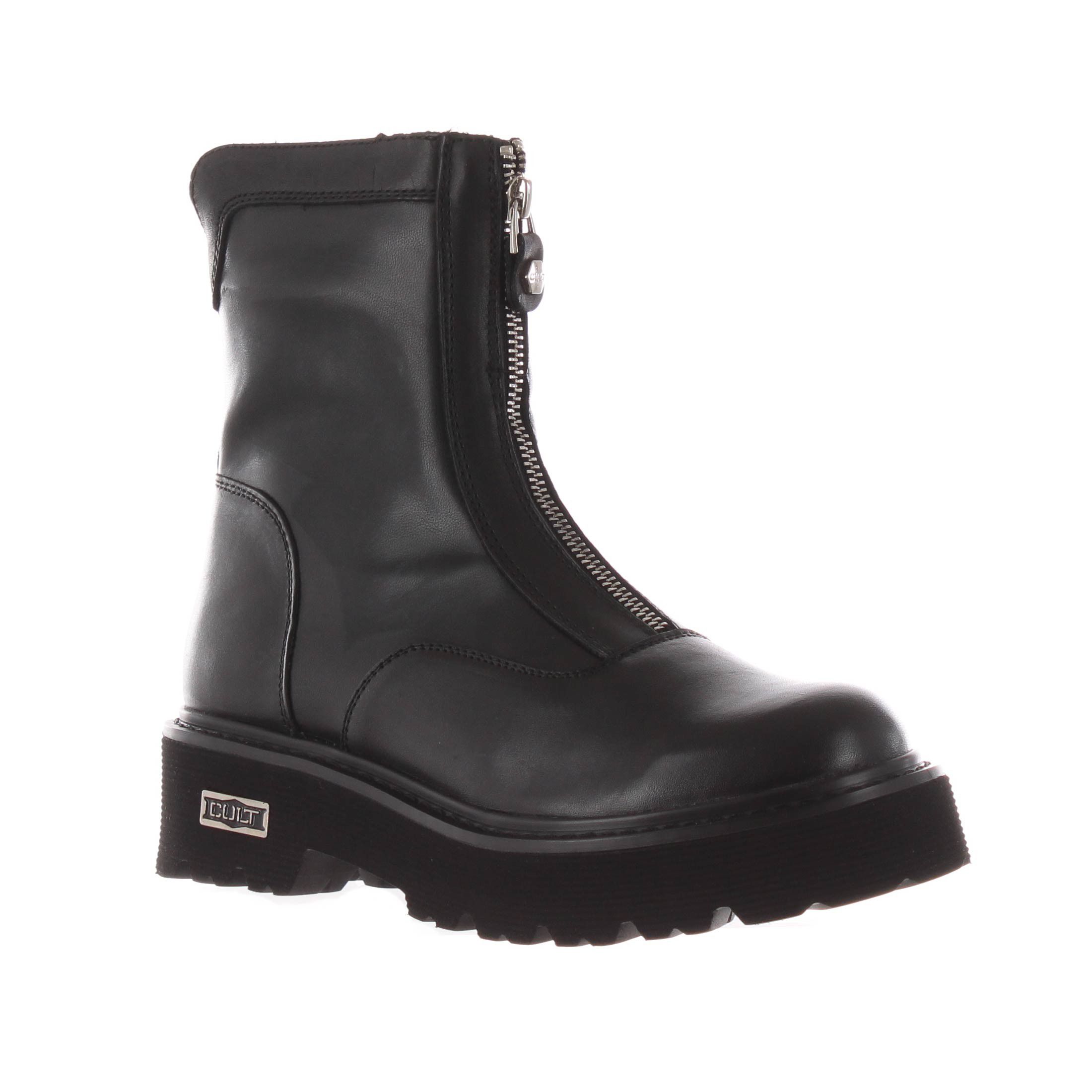 Cult stivaletto slash 4346 in pelle con zip frontale da donna