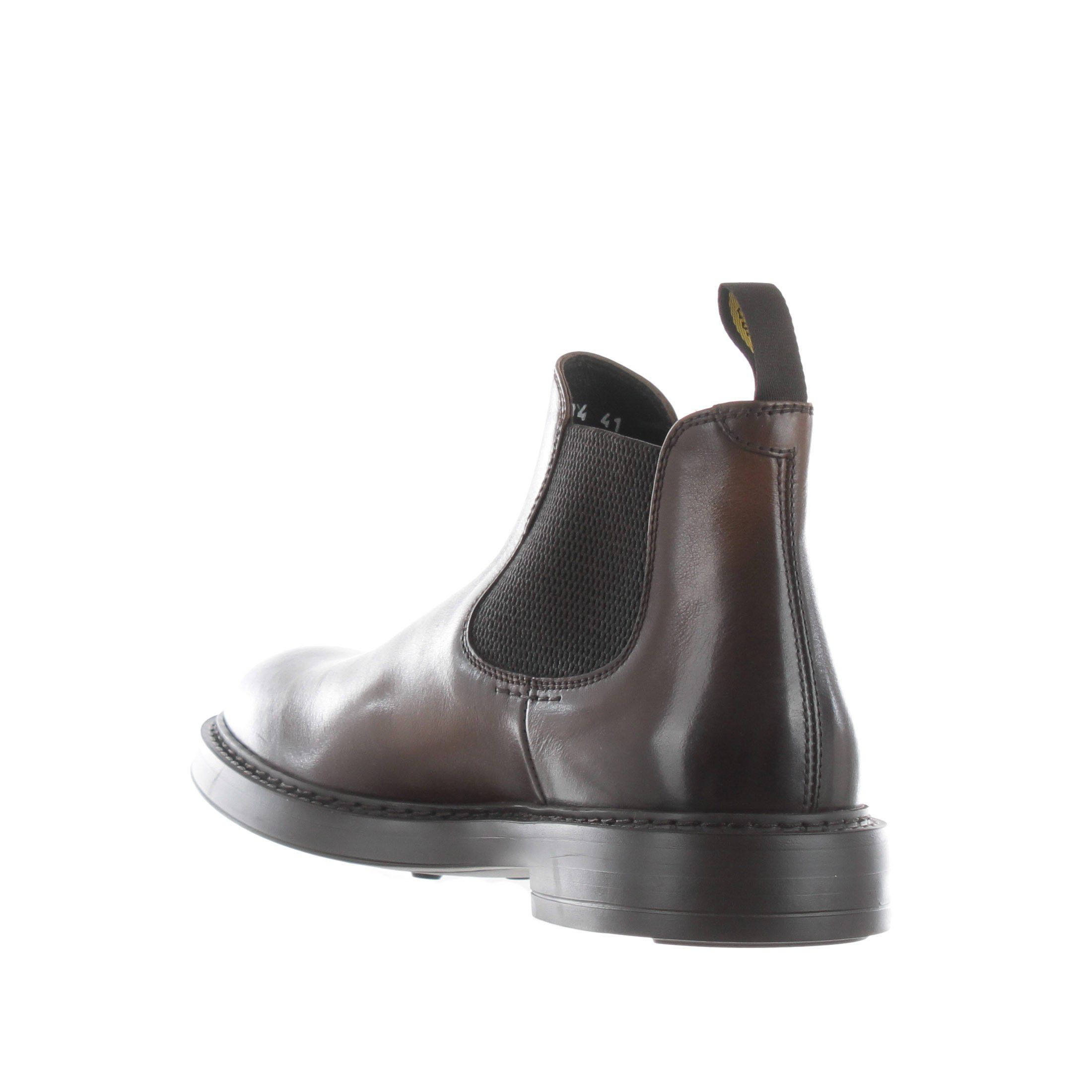 Doucal's stivaletto beatles in pelle anticata da uomo