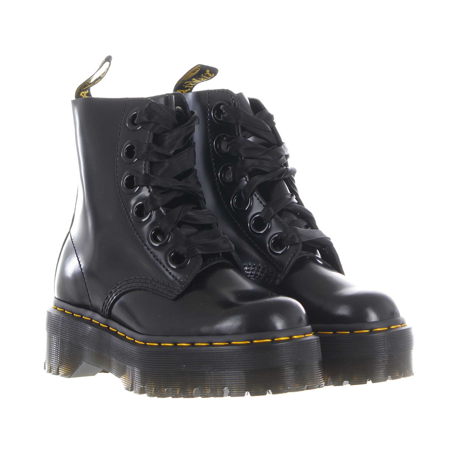 Dr. martens stivaletto platform molly in pelle da donna