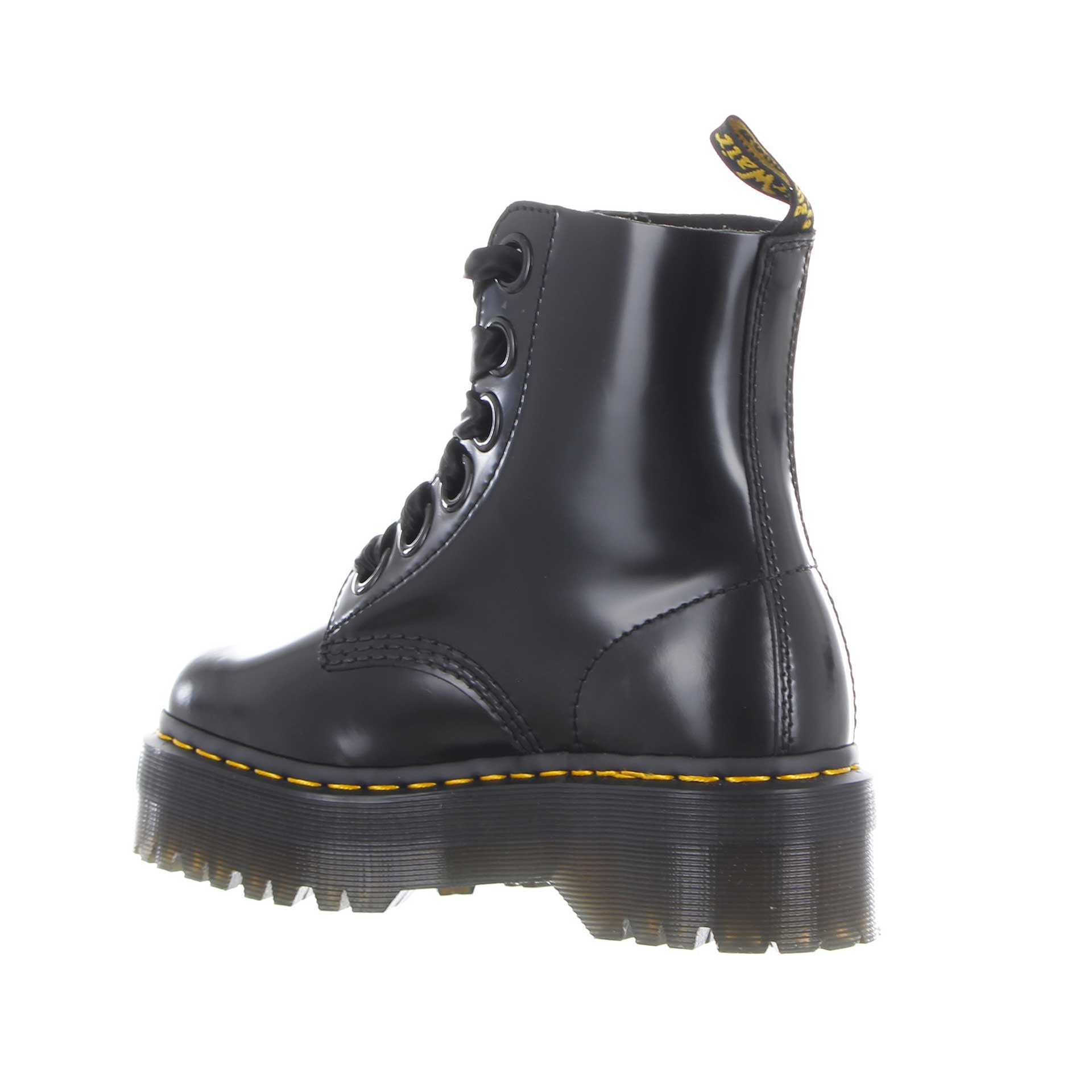 Dr. martens stivaletto platform molly in pelle da donna