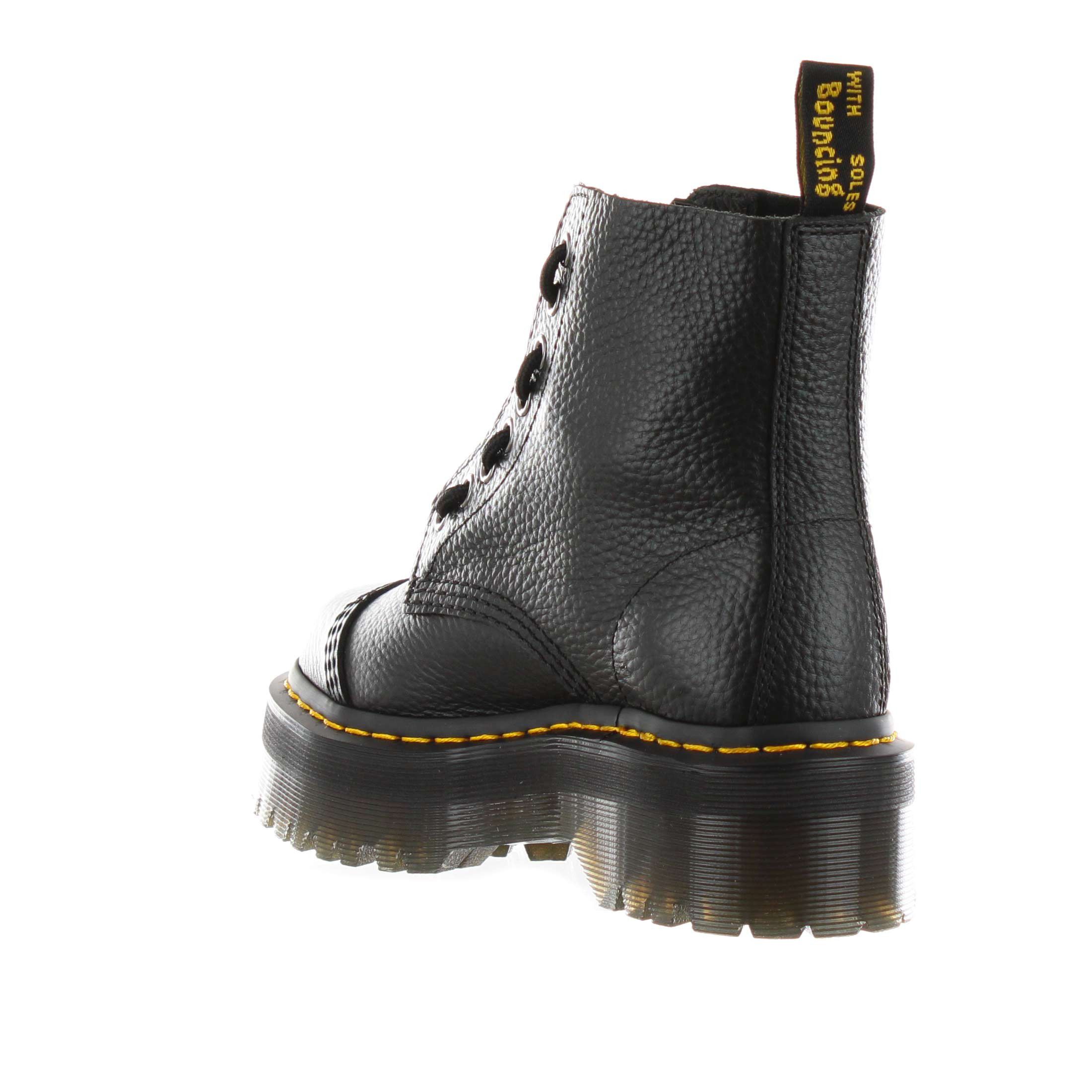 Dr. martens stivaletto sinclair black milled nappa da donna