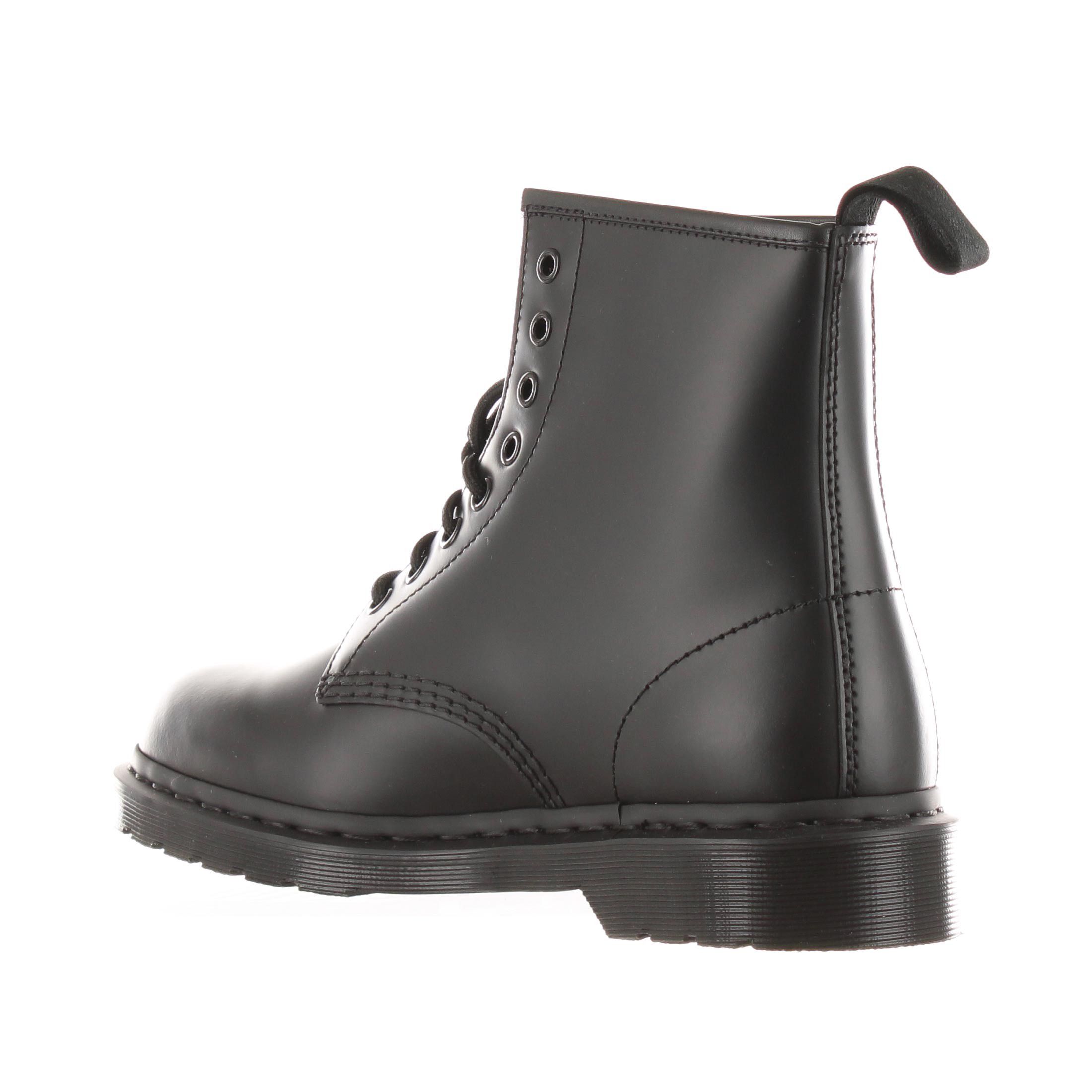 Dr. martens stivali stringati 1460 mono in pelle smooth da uomo