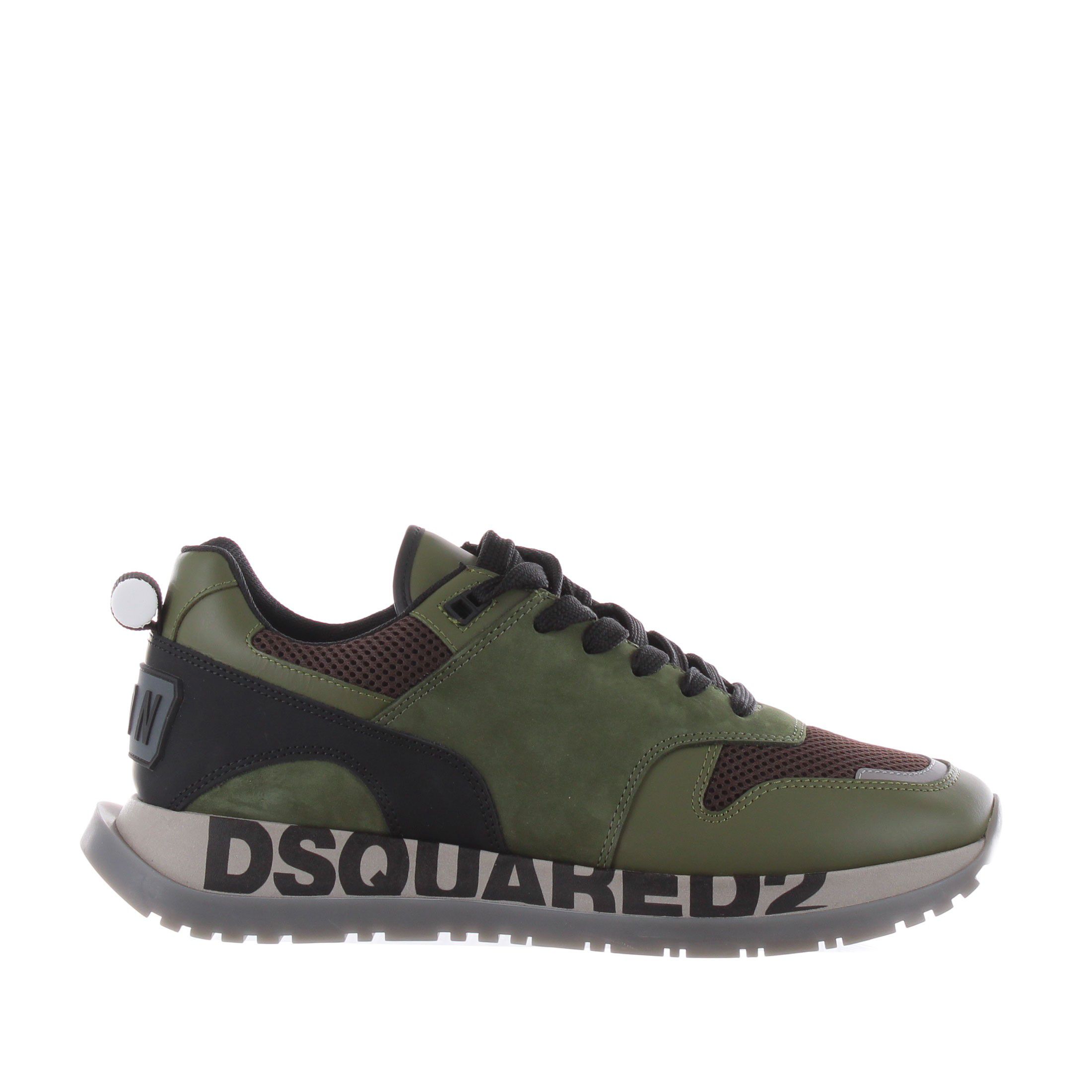 Dsquared2 sneaker running in pelle e camoscio da uomo
