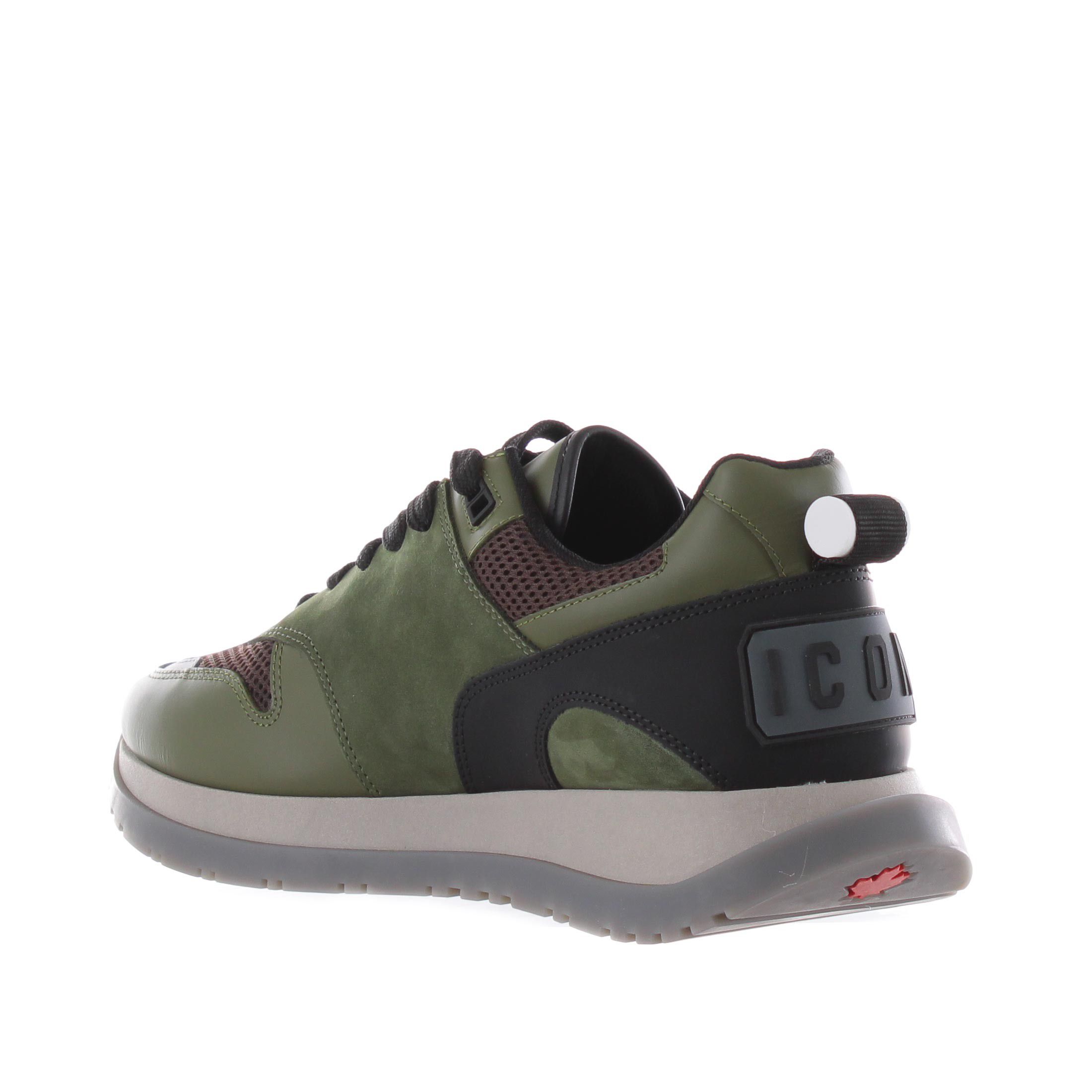 Dsquared2 sneaker running in pelle e camoscio da uomo