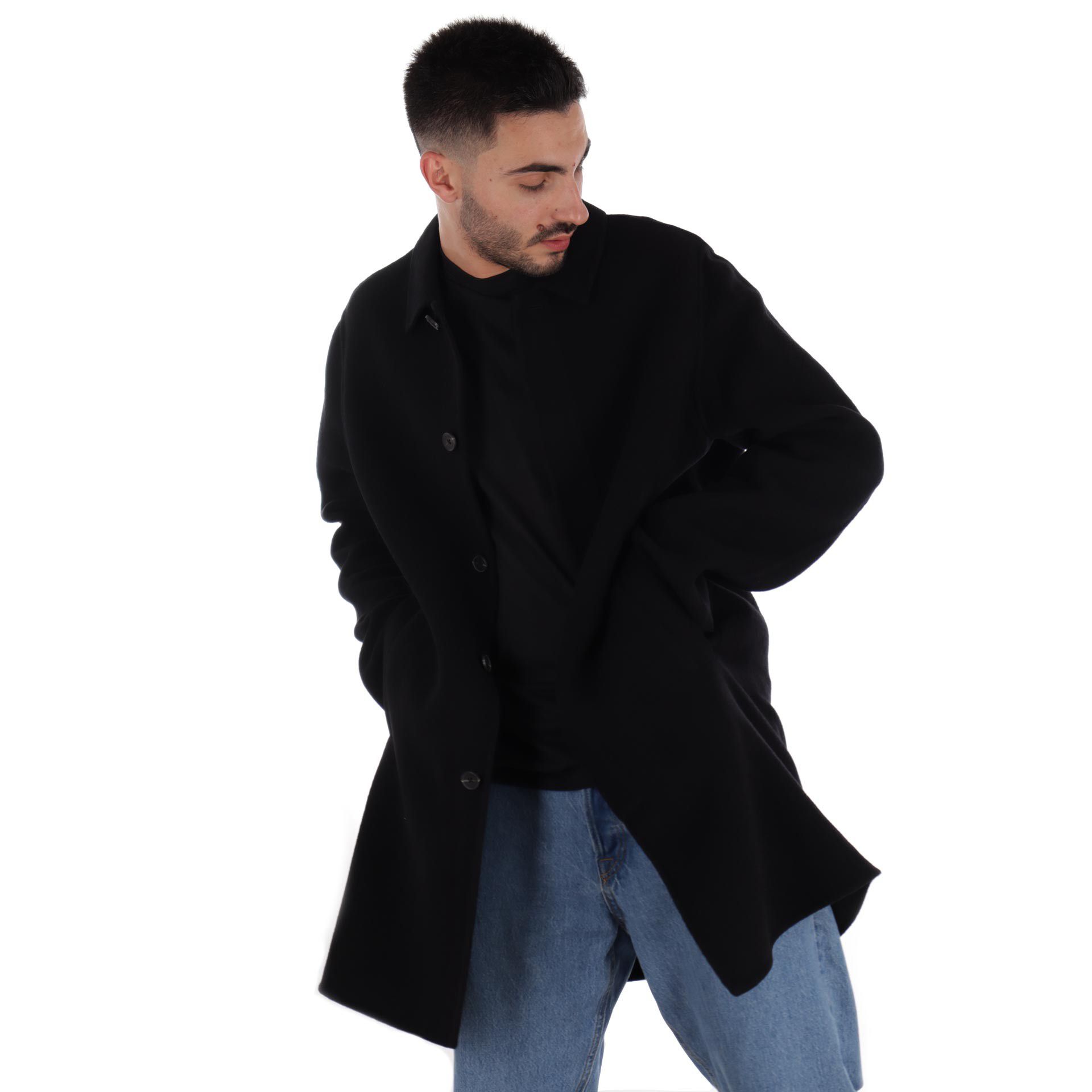 Ecoalf cappotto cronos in lana riciclata da uomo