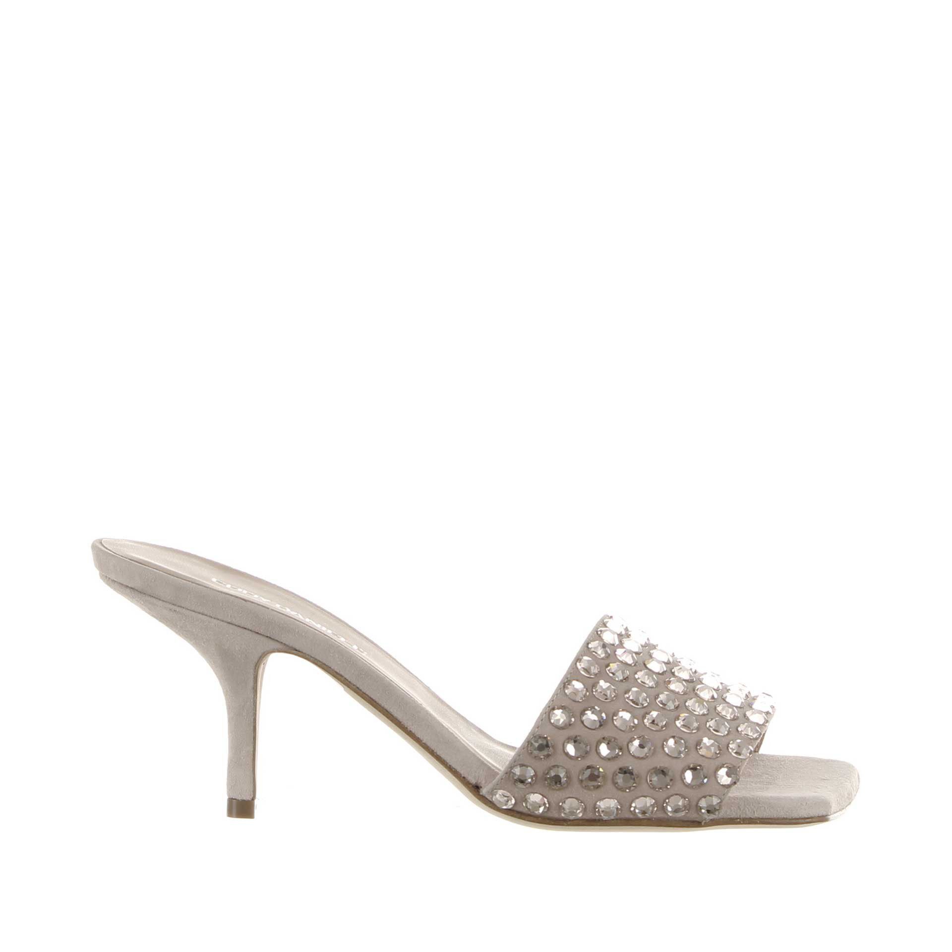 Eddy daniele sabot in camoscio con swarovski da donna