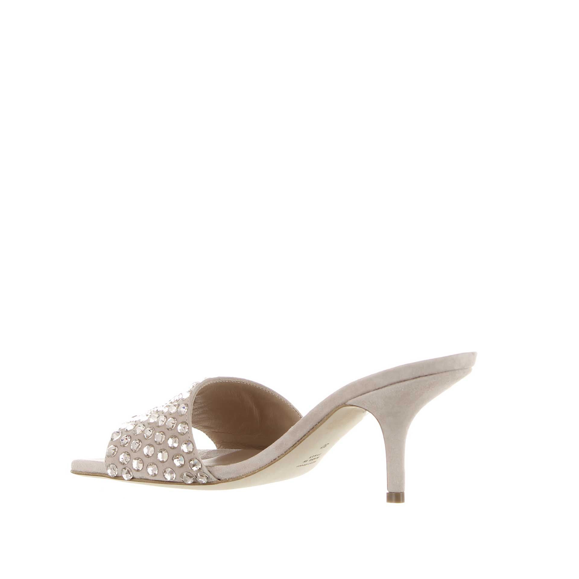 Eddy daniele sabot in camoscio con swarovski da donna