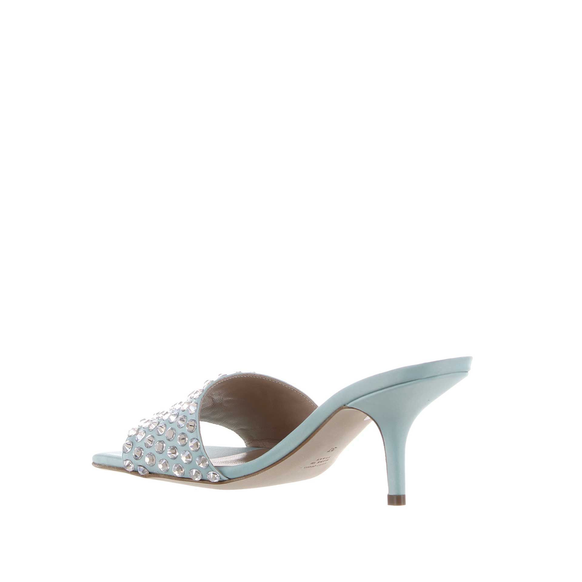 Eddy daniele sabot in raso con swarovski da donna