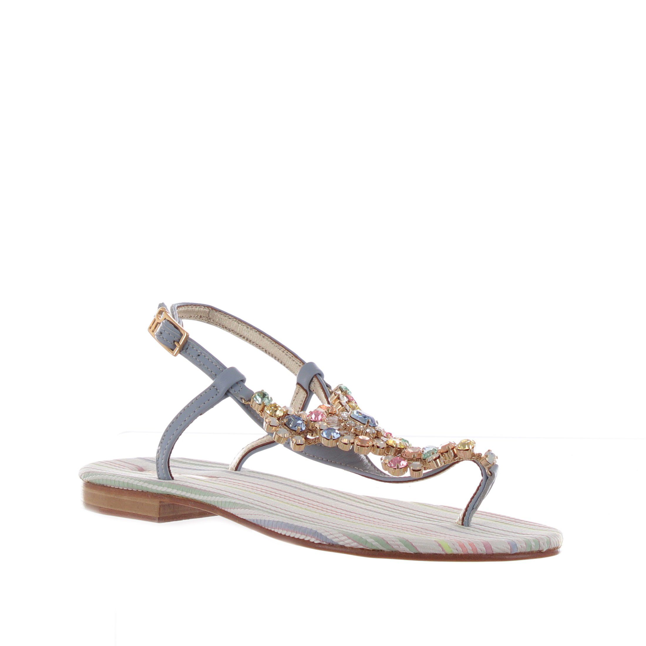 Emanuela caruso infradito vieste multicolor t10 in nappa da donna