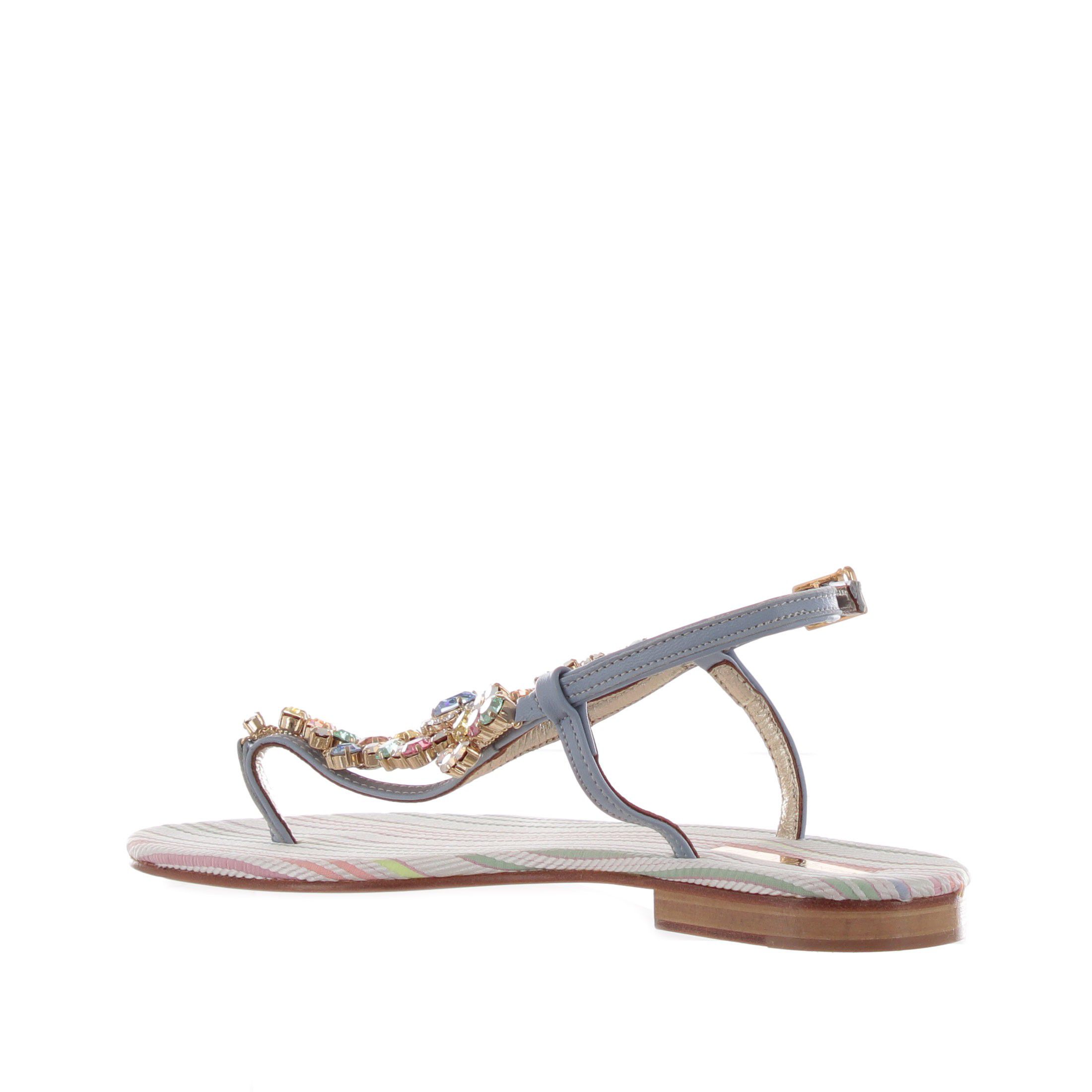 Emanuela caruso infradito vieste multicolor t10 in nappa da donna