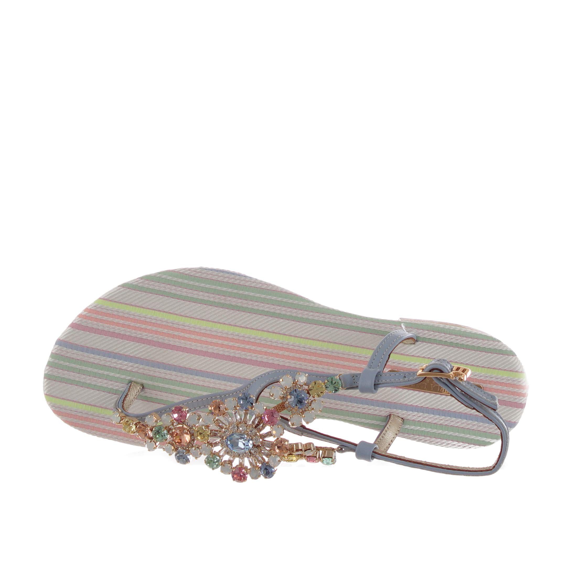 Emanuela caruso infradito vieste multicolor t10 in nappa da donna