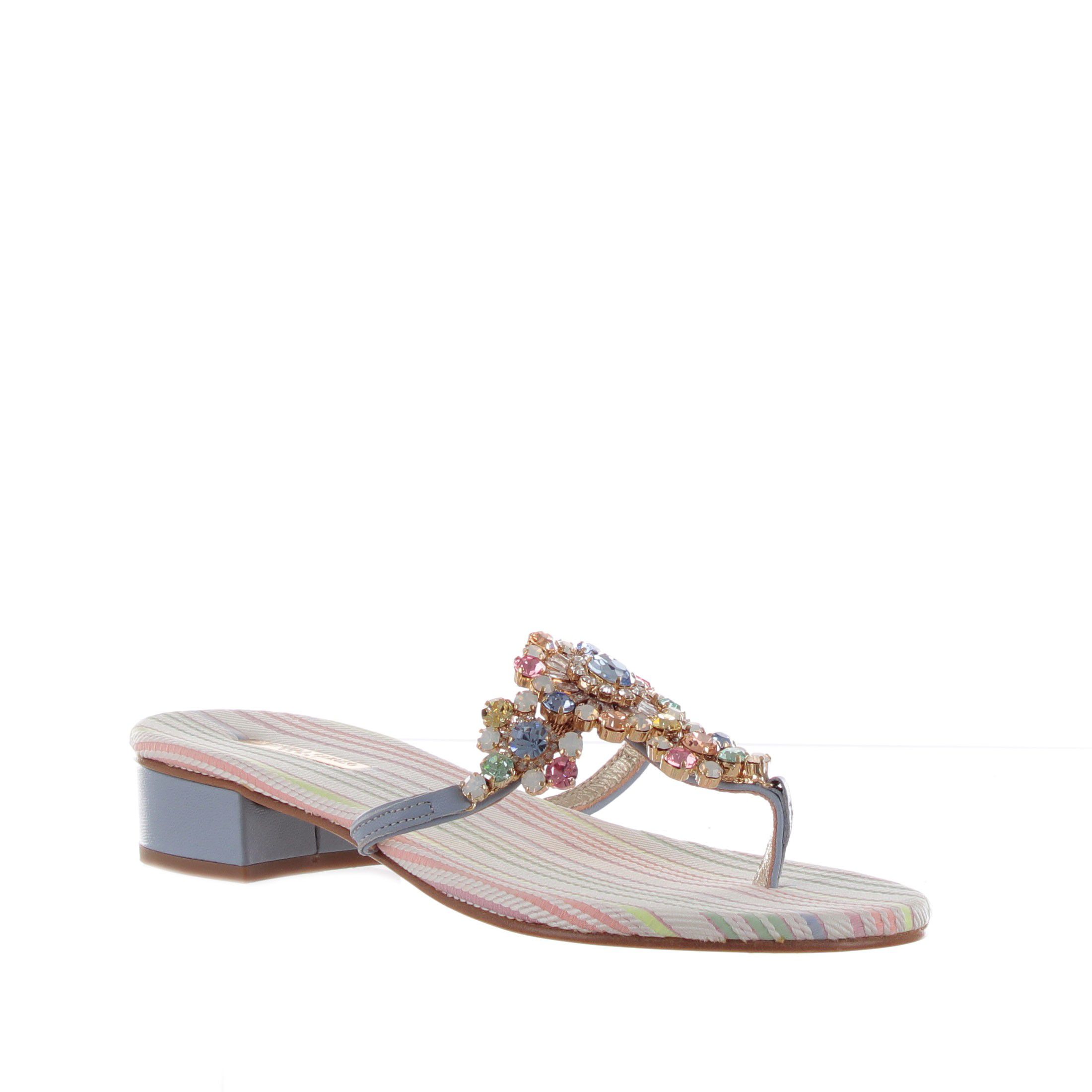 Emanuela caruso infradito vieste multicolor t25 in nappa da donna