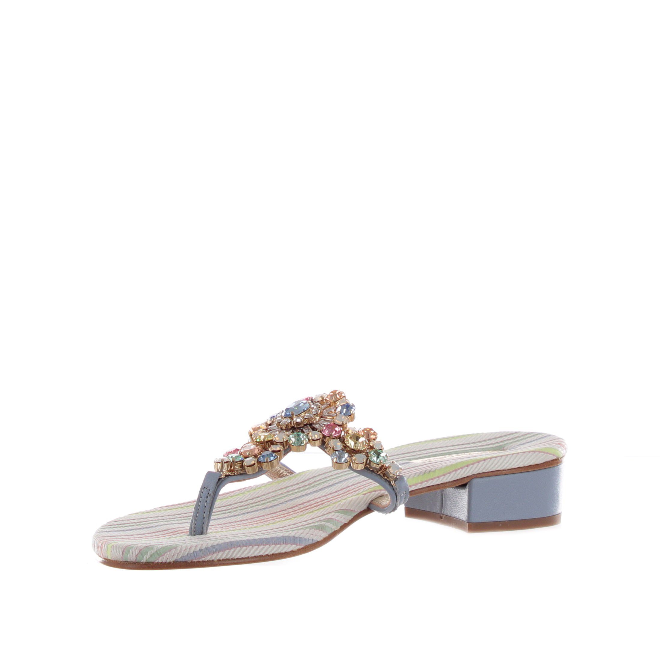 Emanuela caruso infradito vieste multicolor t25 in nappa da donna