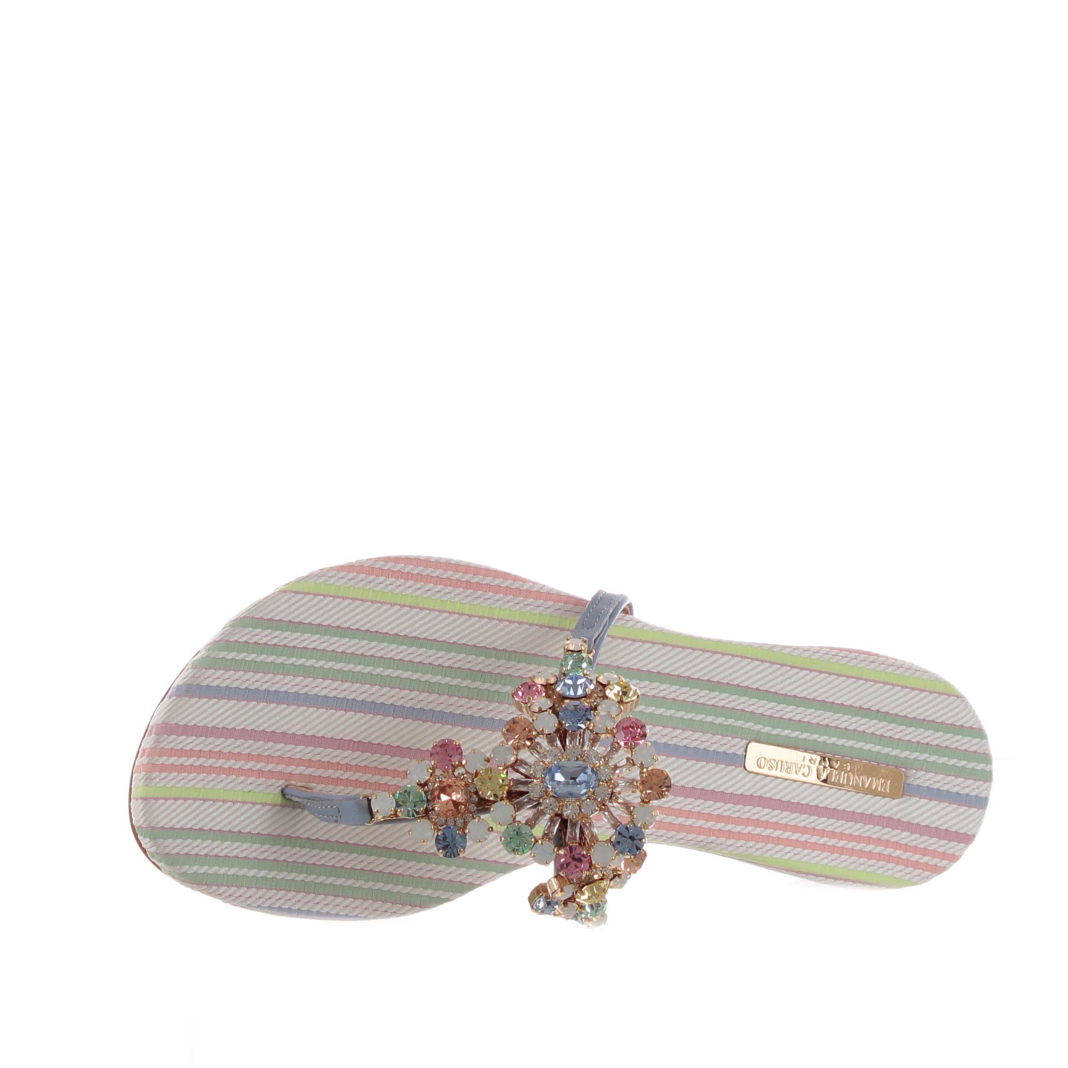 Emanuela caruso infradito vieste multicolor t25 in nappa da donna