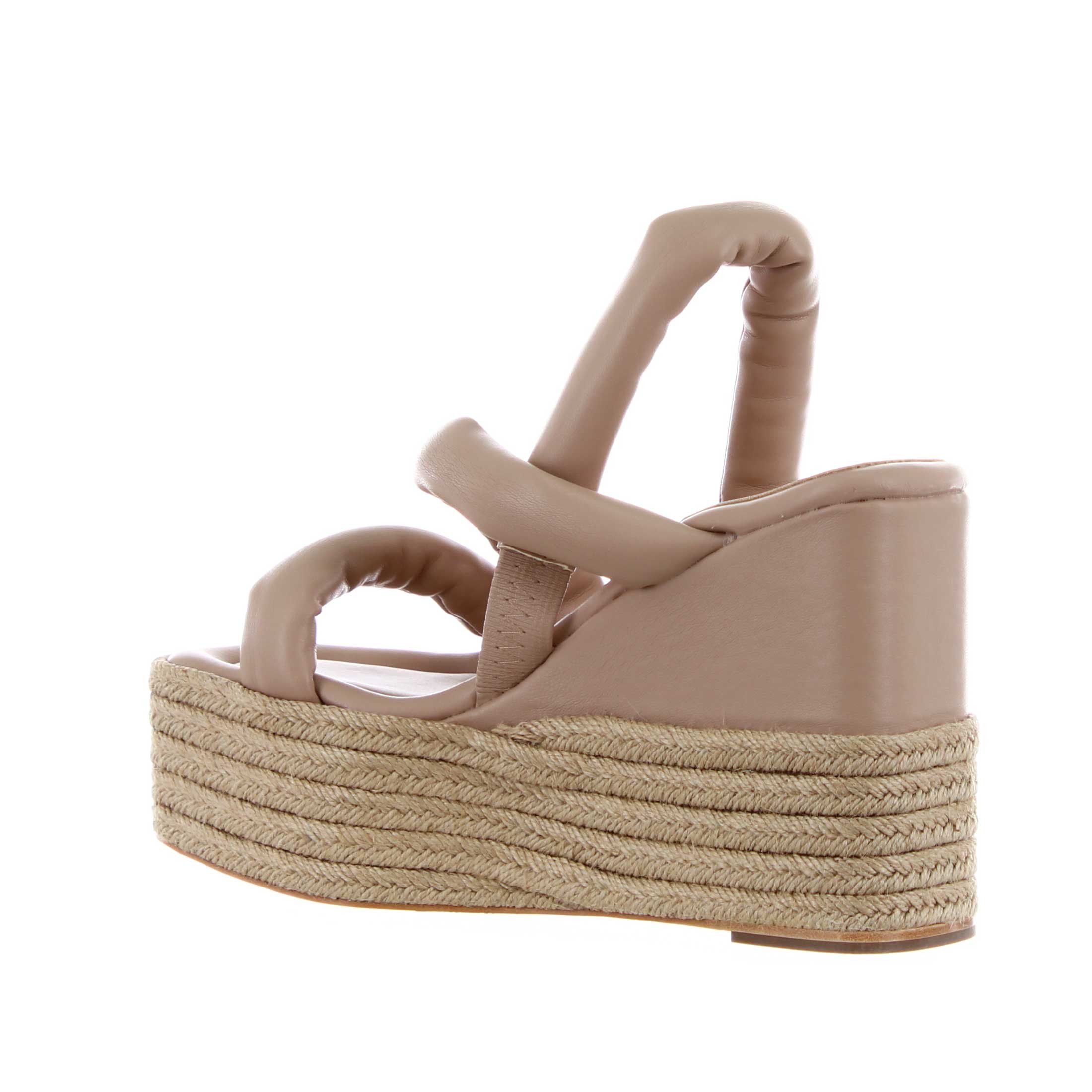 Equitare zeppa in nappa con fondo in corda da donna