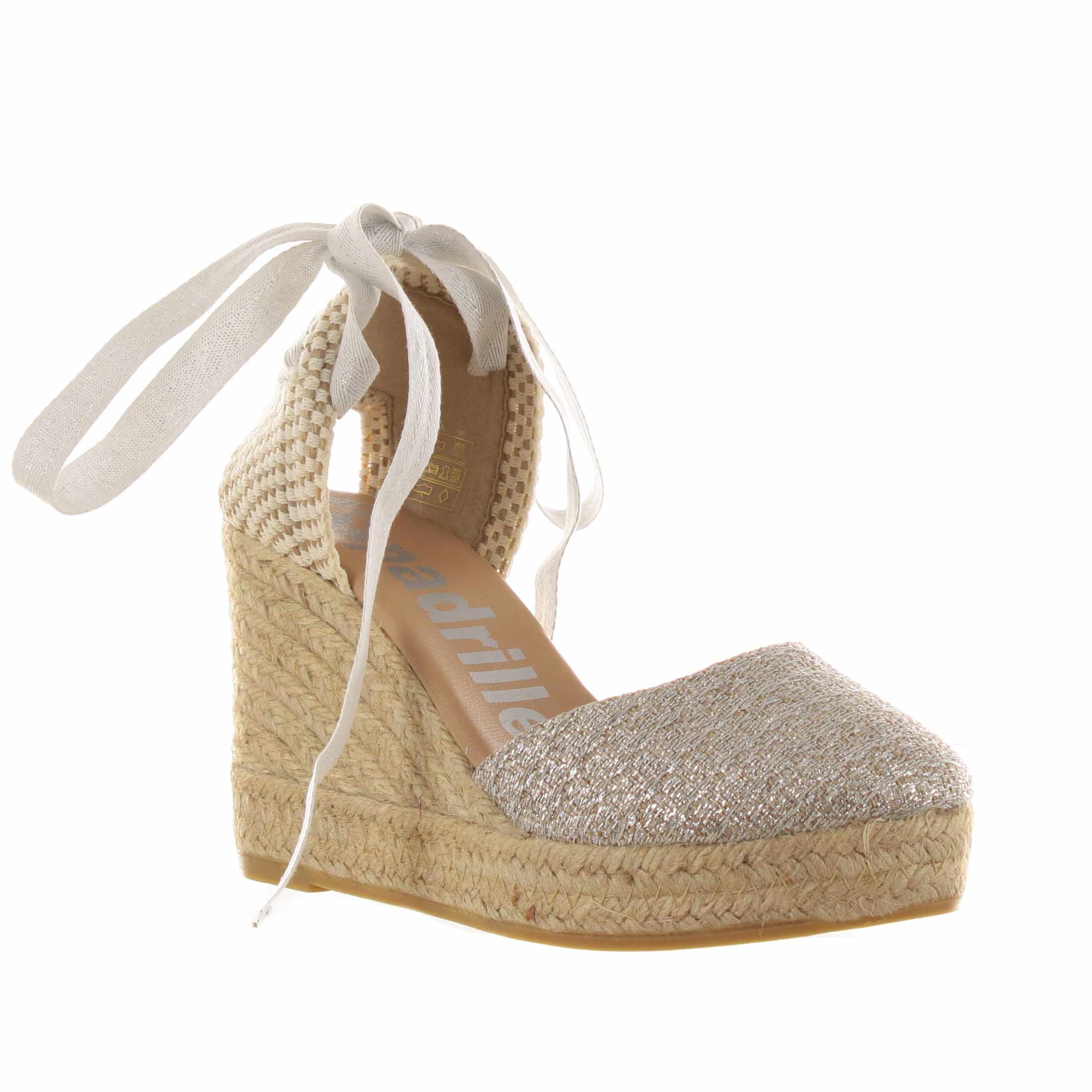 Espadrilles espadrillas adria lod in tessuto lurex da donna