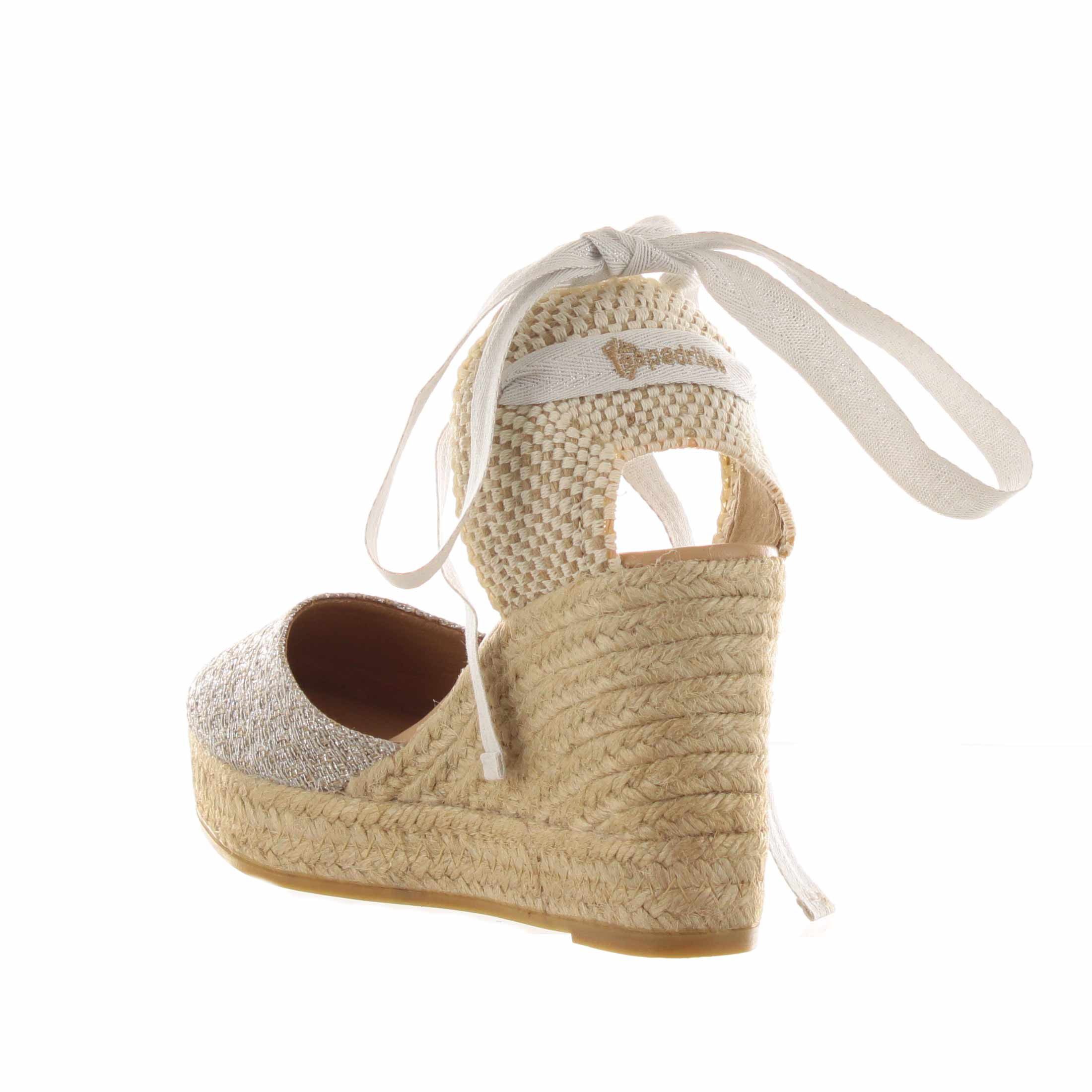 Espadrilles espadrillas adria lod in tessuto lurex da donna