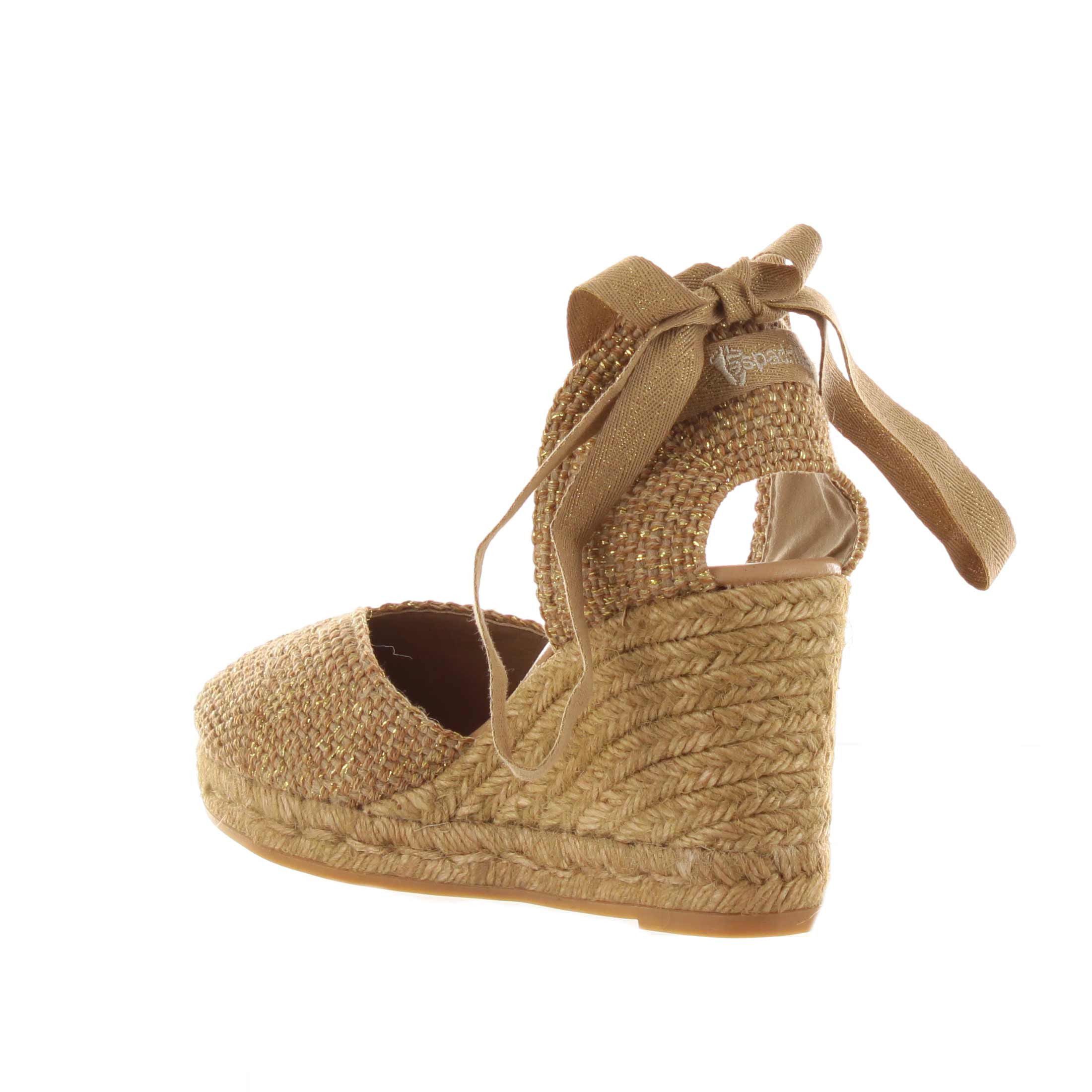 Espadrilles espadrillas cof hilo in filo di cotone e lurex da donna